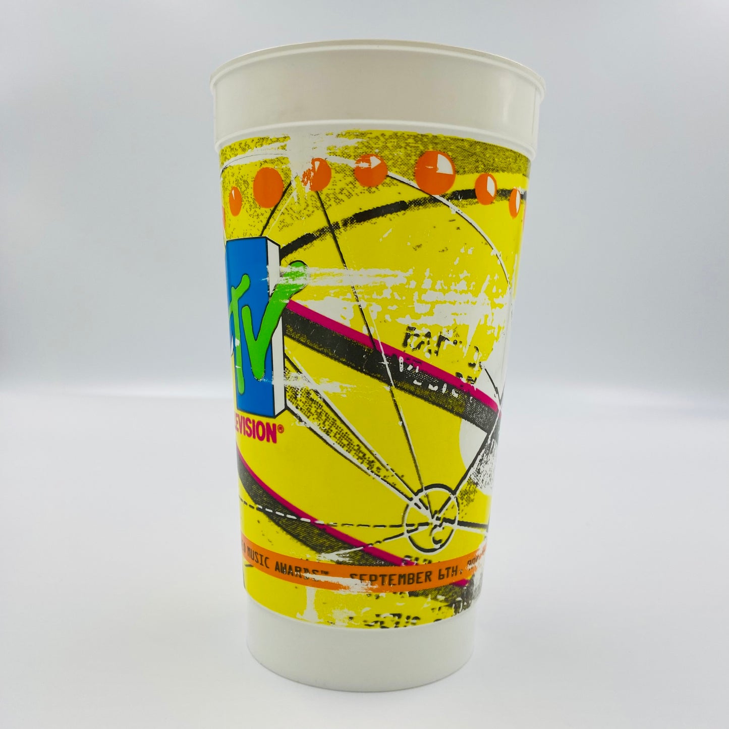 MTV VMA’s Video Music Awards yellow  32oz  plastic cup (1990)Taco Bell