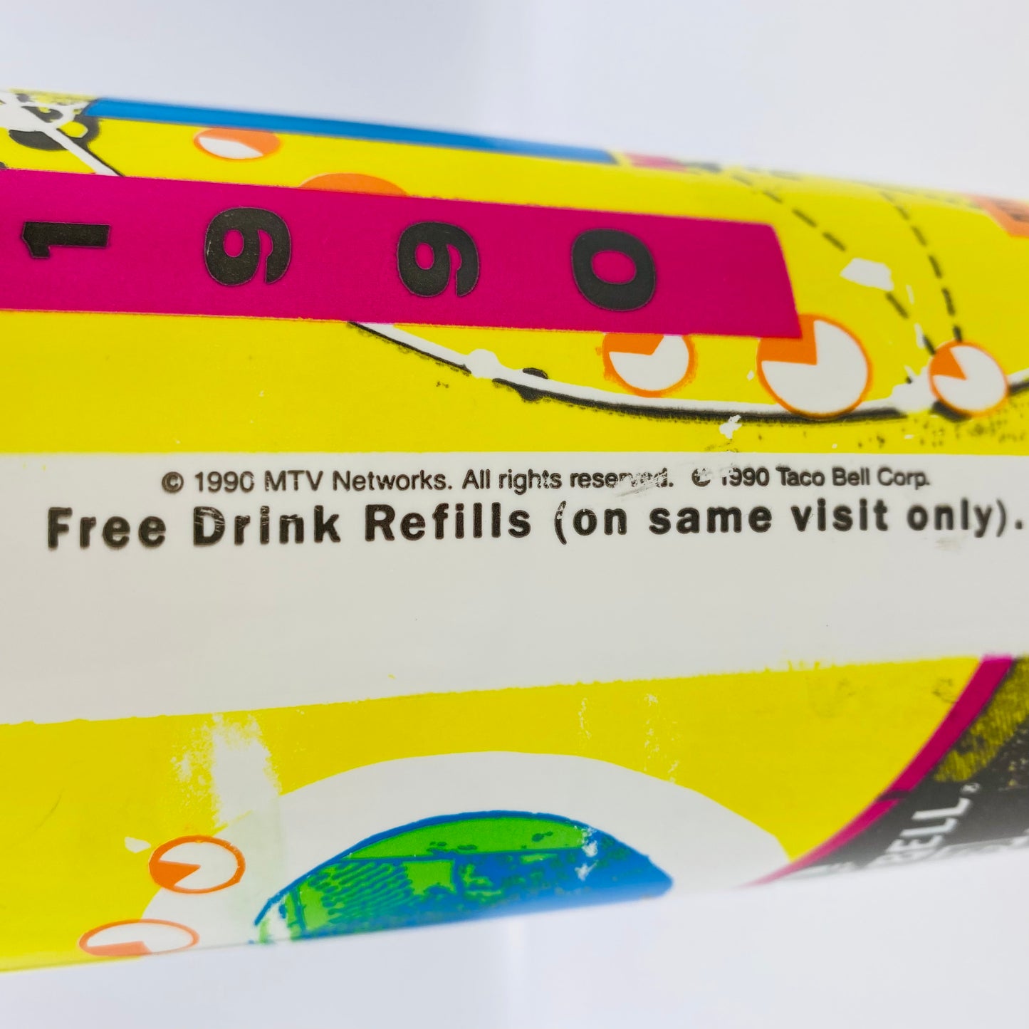 MTV VMA’s Video Music Awards yellow 32oz plastic cup (1990)Taco Bell