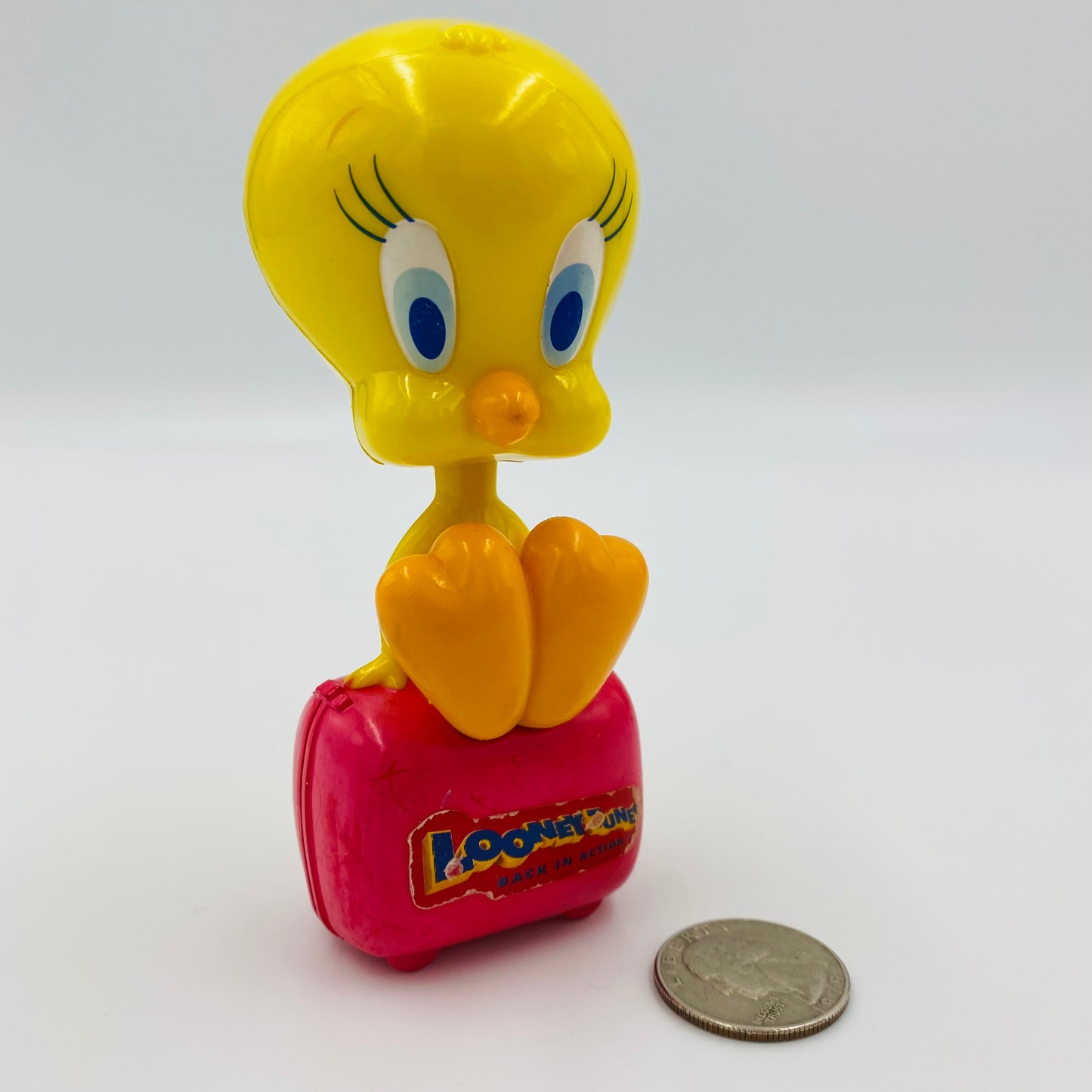 Looney Tunes Back in Action Tweety Bird bobblehead Wendy's Kids' Meal Toy (2003) loose