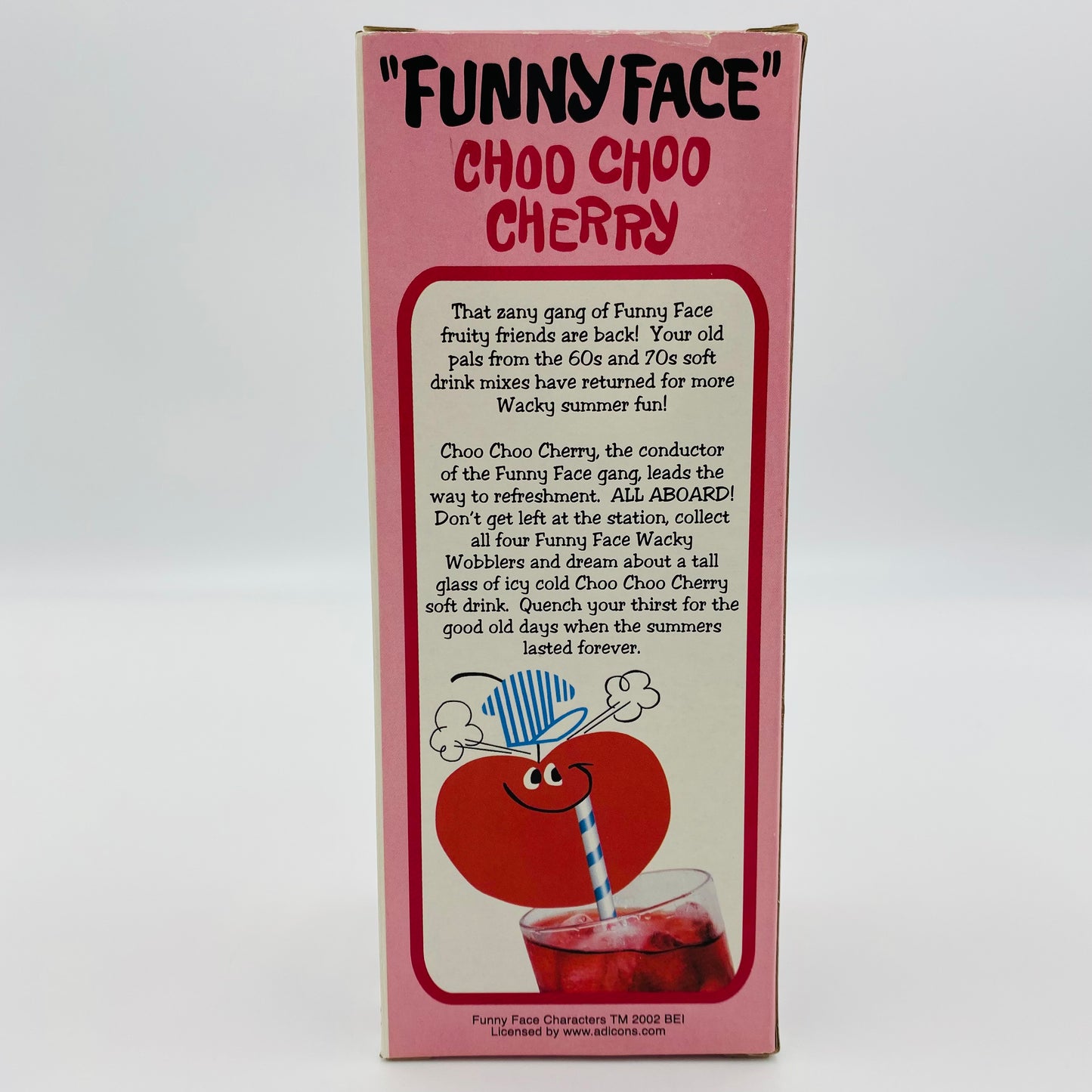 Wacky Wobbler “Funny Face” Choo Choo Cherry boxed 7" bobblehead (2002) Funko