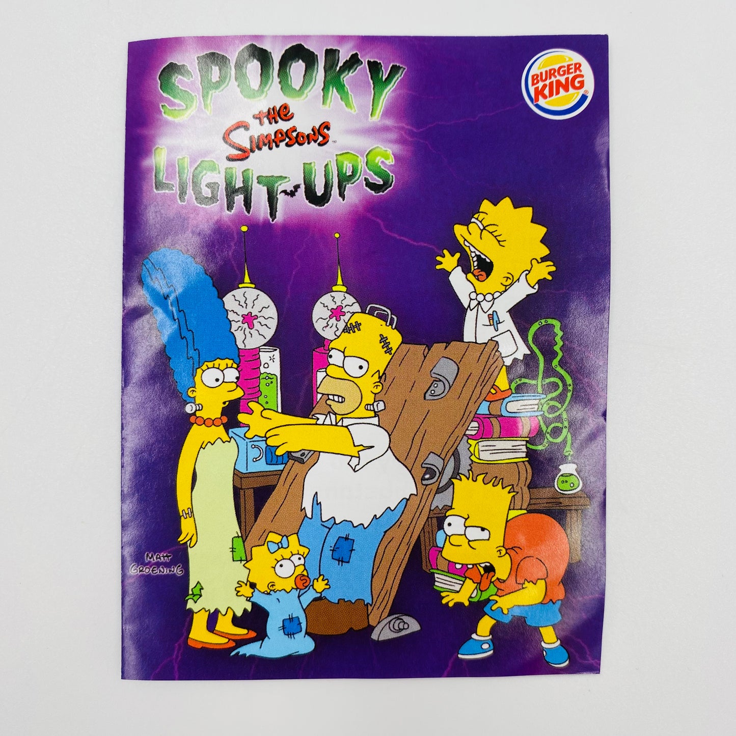 The Simpsons Spooky Light-Ups Barney Burger King Kids' Meals toy (2001) loose