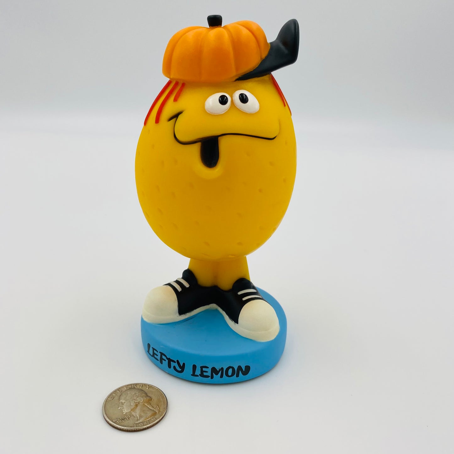 Wacky Wobbler “Funny Face” Lefty Lemon boxed 7" bobblehead (2002) Funko