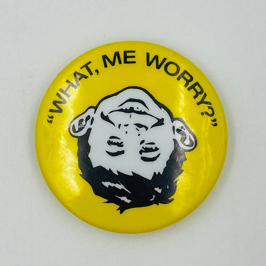MAD Magazine Alfred E. Newman “What Me Worry?” pinback button (1993)