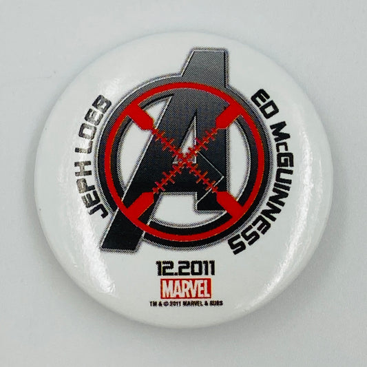 Avengers X-Sanction promo pinback button (2011)