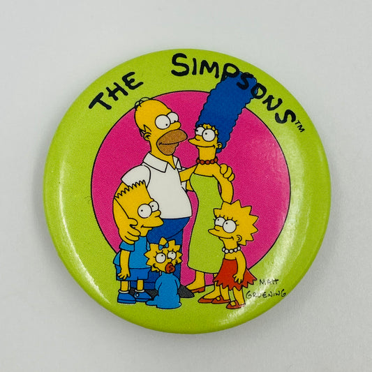 The Simpsons Standing Family pinback button (1989)