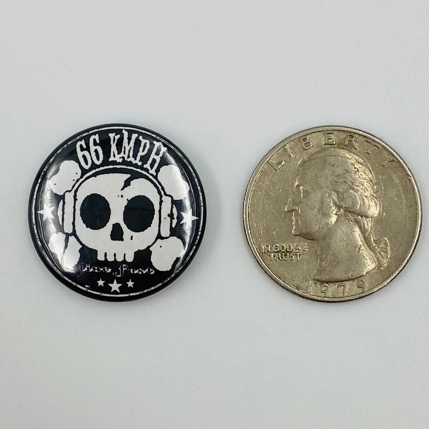 66 KMPH pinback button