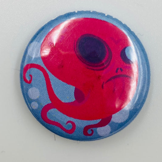 Andrew Bell The Creatures in my Head octi-ghost pinback button