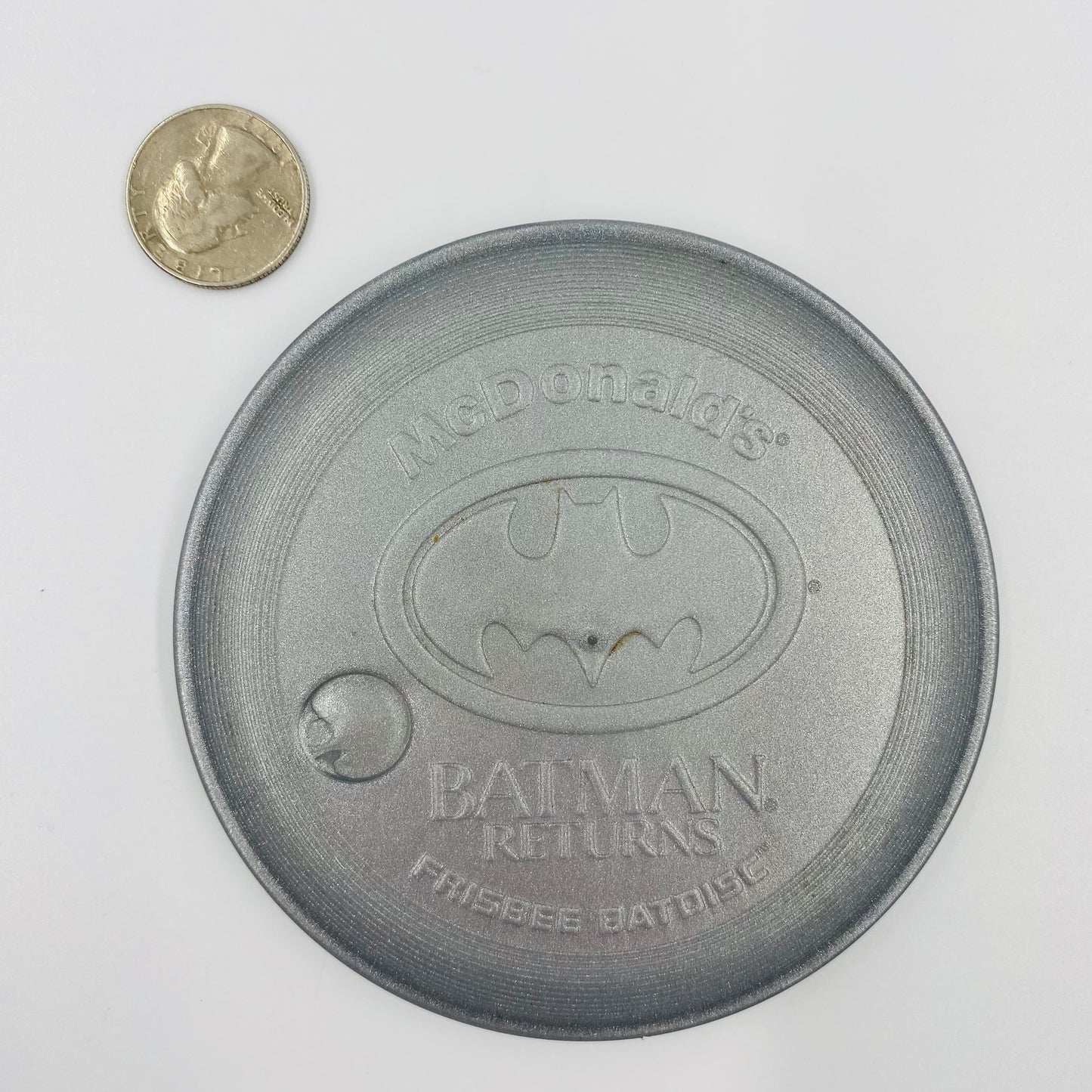 Batman Returns Frisbee Batdisc-silver (1992) McDonald's