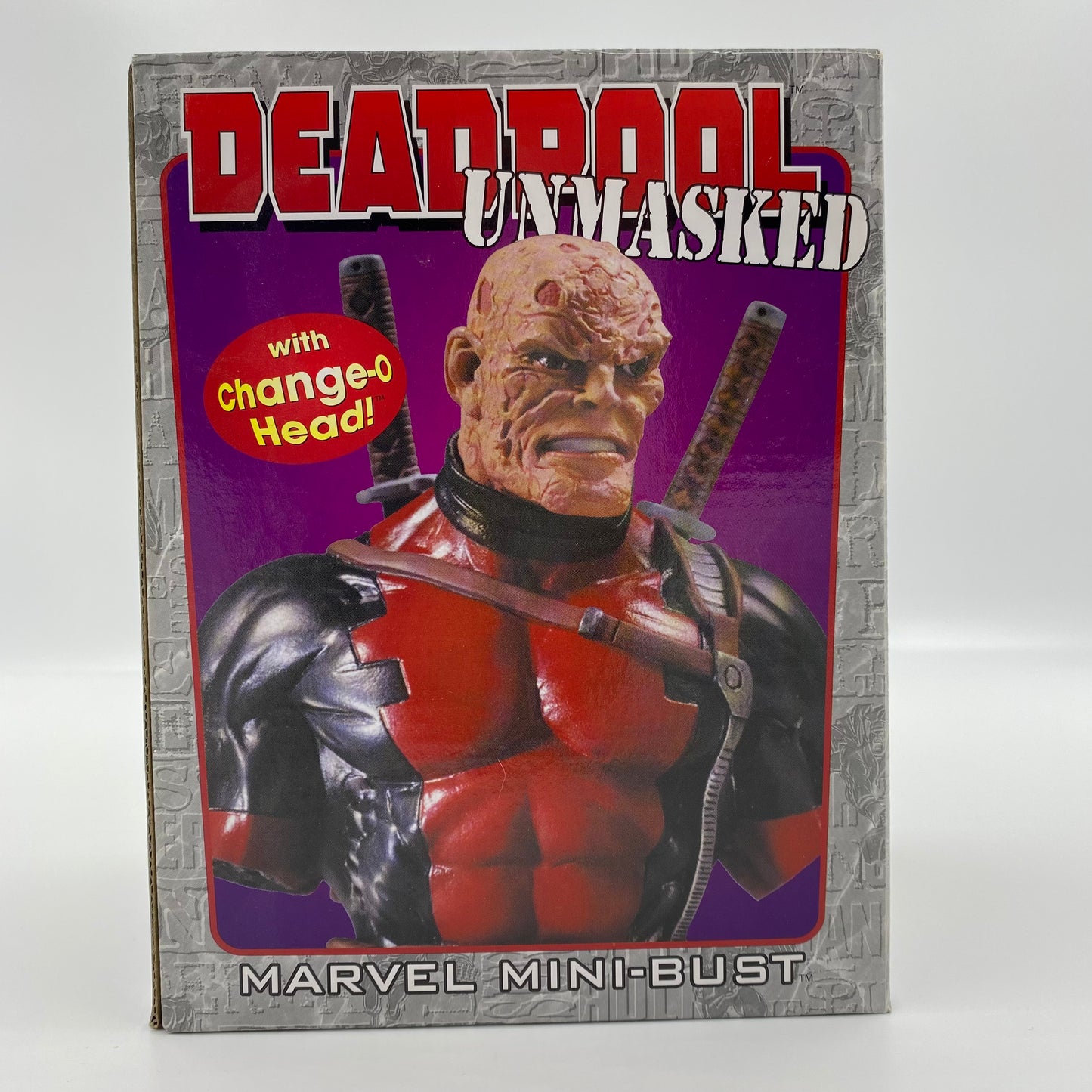 Deadpool Unmasked w/change-o-head! Marvel mini-bust (2000) Bowen Designs