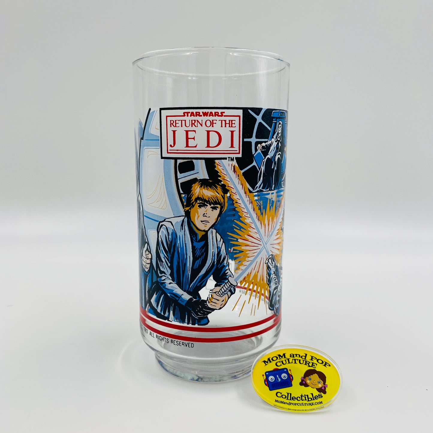 Burger King Coca-Cola Return of the Jedi Luke VS Vader 10oz glass (1983)