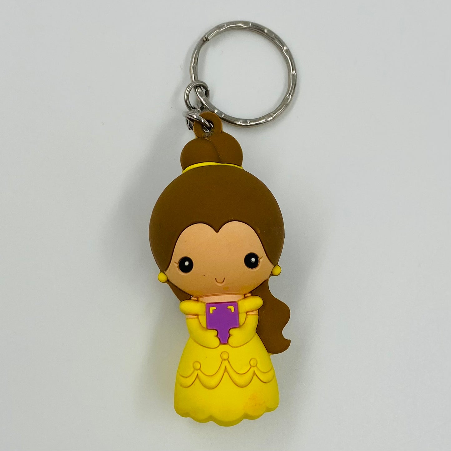 Disney Princess Figural Bag Clip Beauty and the Beast Belle 3.25” keychain