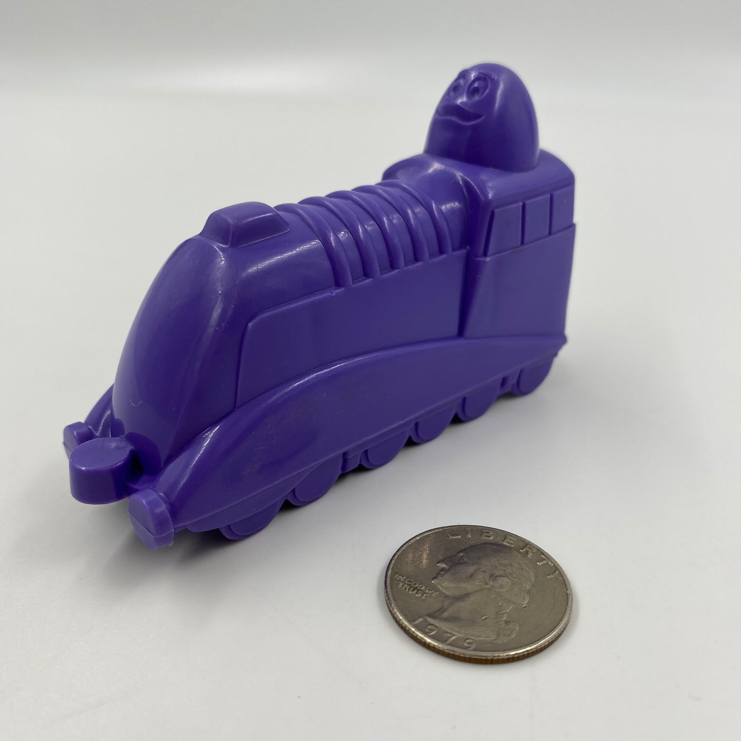 McDonald's Little Engineer Grimace Purple Streak train McDonald's Happy Meal toy (1987) loose