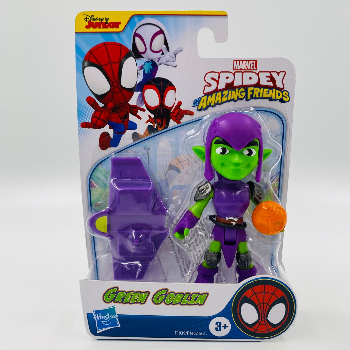 Spidey and his Amazing Friends Green Goblin carded 4” action figure (2021) Hasbro