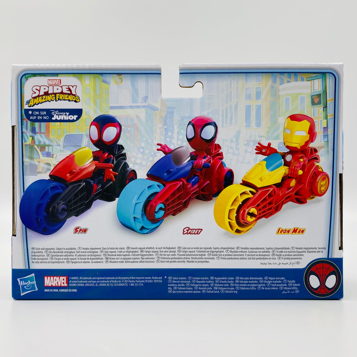 Spidey and his Amazing Friends Spidey and Spidey Cycle carded 4” action figure and vehicle (2022) Hasbro