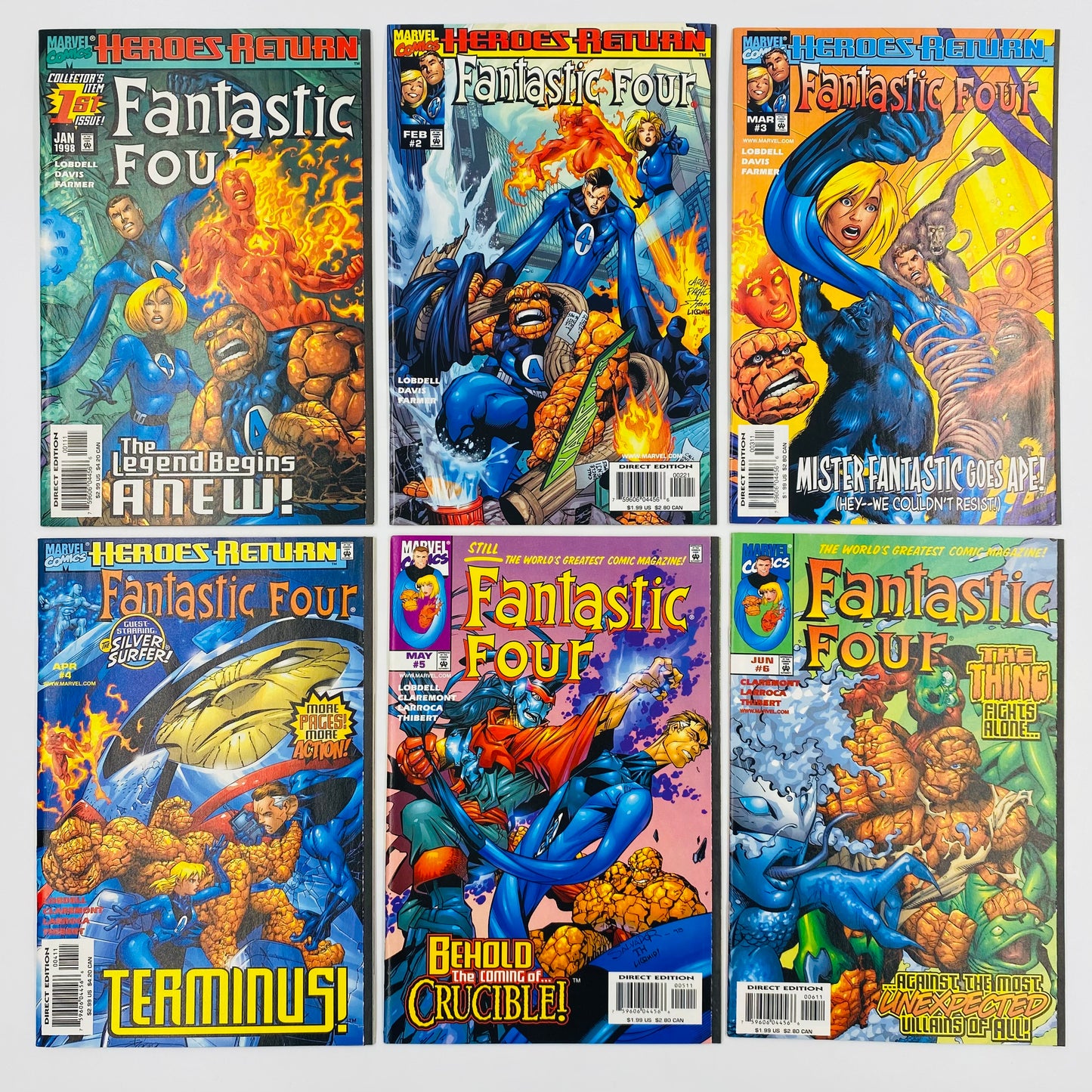 Fantastic Four #1-34 & annual 2000 (1998-2000) Heroes Reborn Doctor Doom parts 1-7 (2000) Marvel