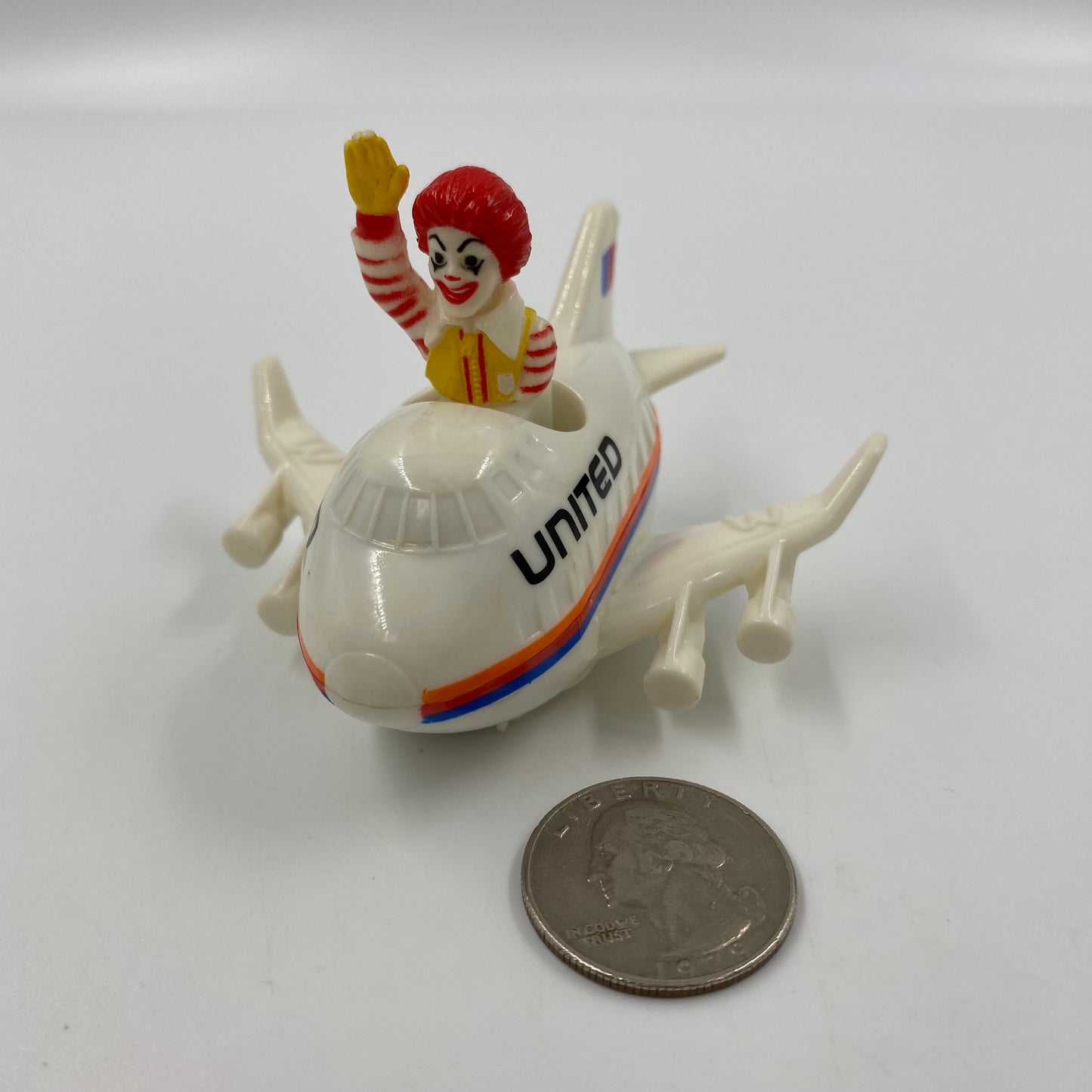 Friendly Skies Ronald McDonald in United Airlines airplane McDonald's Happy Meal toy (1991) loose