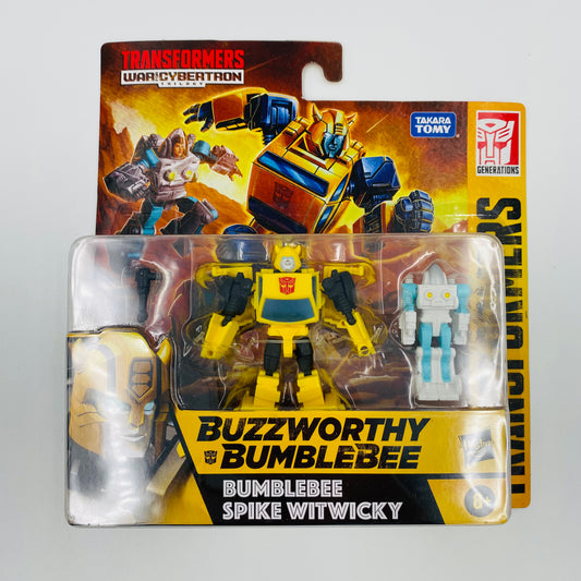 Transformers Buzzworthy Bumblebee War for Cybertron Trilogy Bumblebee & Spike Witwicky carded 3.5” action figures (2020) Hasbro