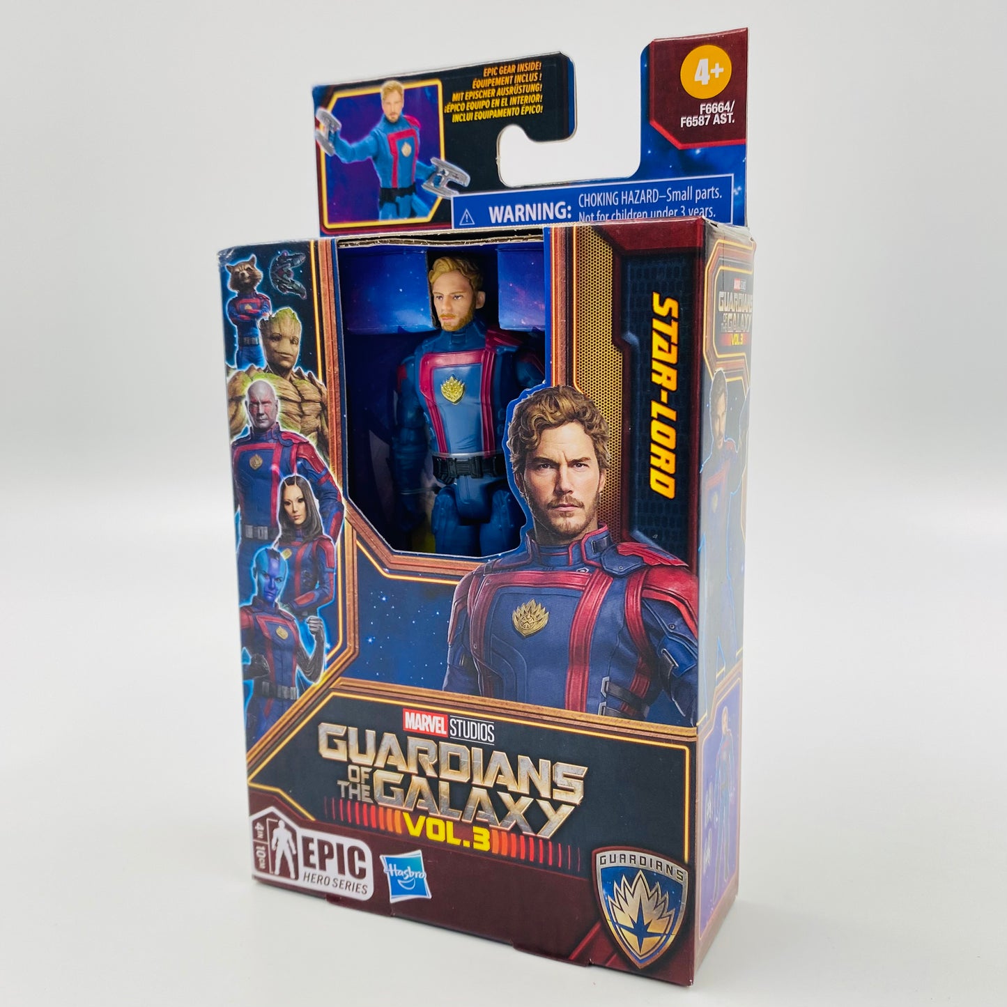 Marvel Epic Hero Series Guardians of the Galaxy Vol. 3 Star-Lord boxed 4” action figure (2023) Hasbro