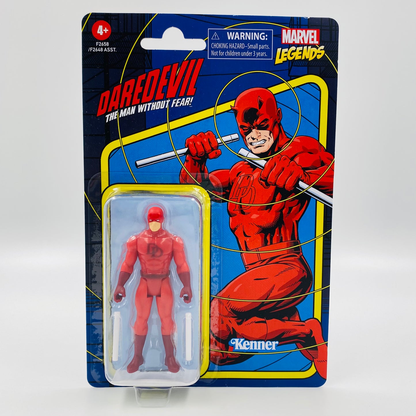 Marvel Legends Retro Daredevil carded 3.75” action figure (2021) Kenner (Hasbro)