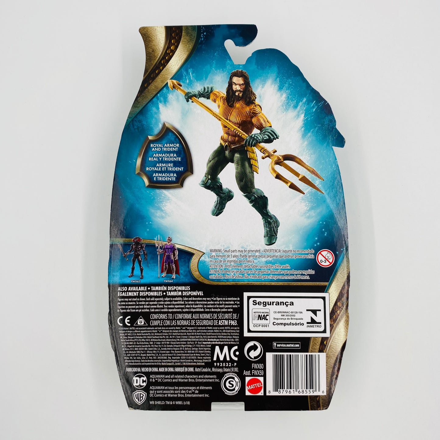 Aquaman set of 5 carded 6” action figures (2018) Mattel