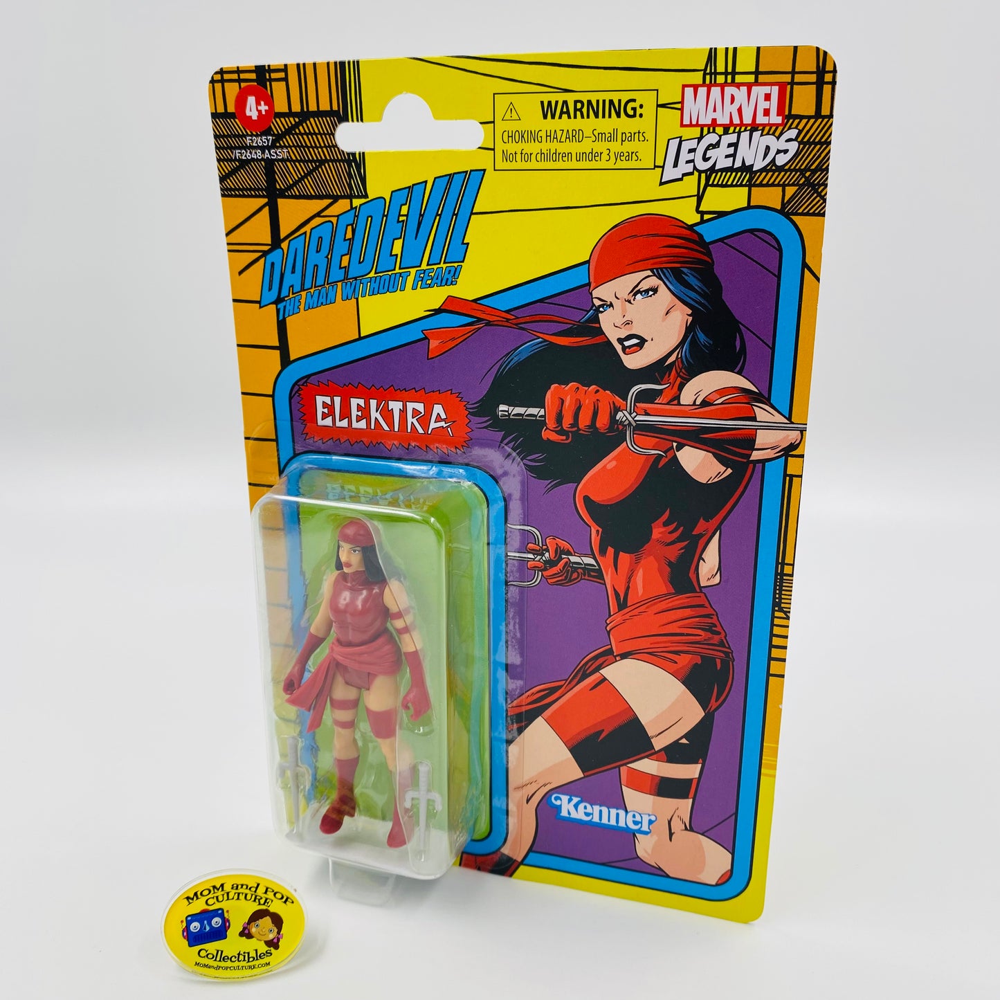 Marvel Legends Retro Elektra carded 3.75” action figure (2021) Kenner (Hasbro)