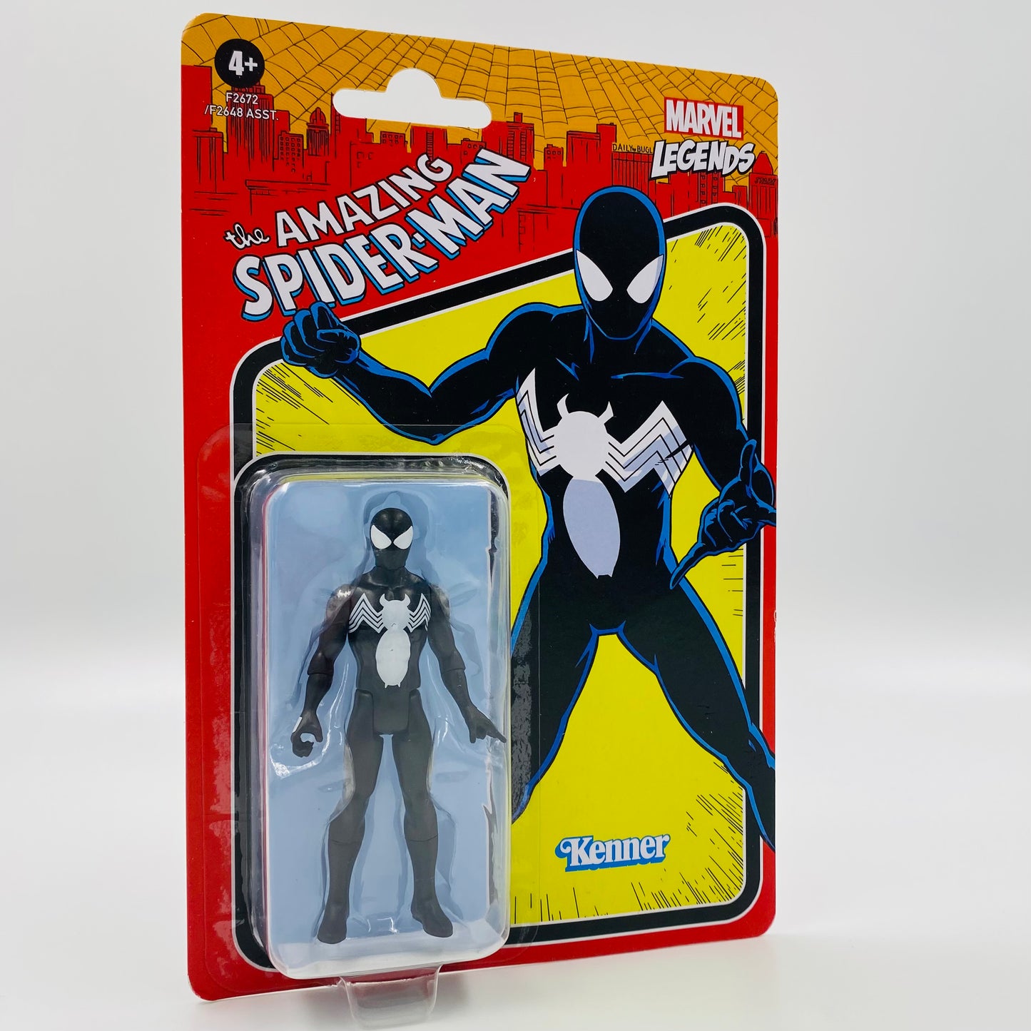 Marvel Legends Retro Symbiote Spider-Man carded 3.75” action figure (2021) Kenner (Hasbro)