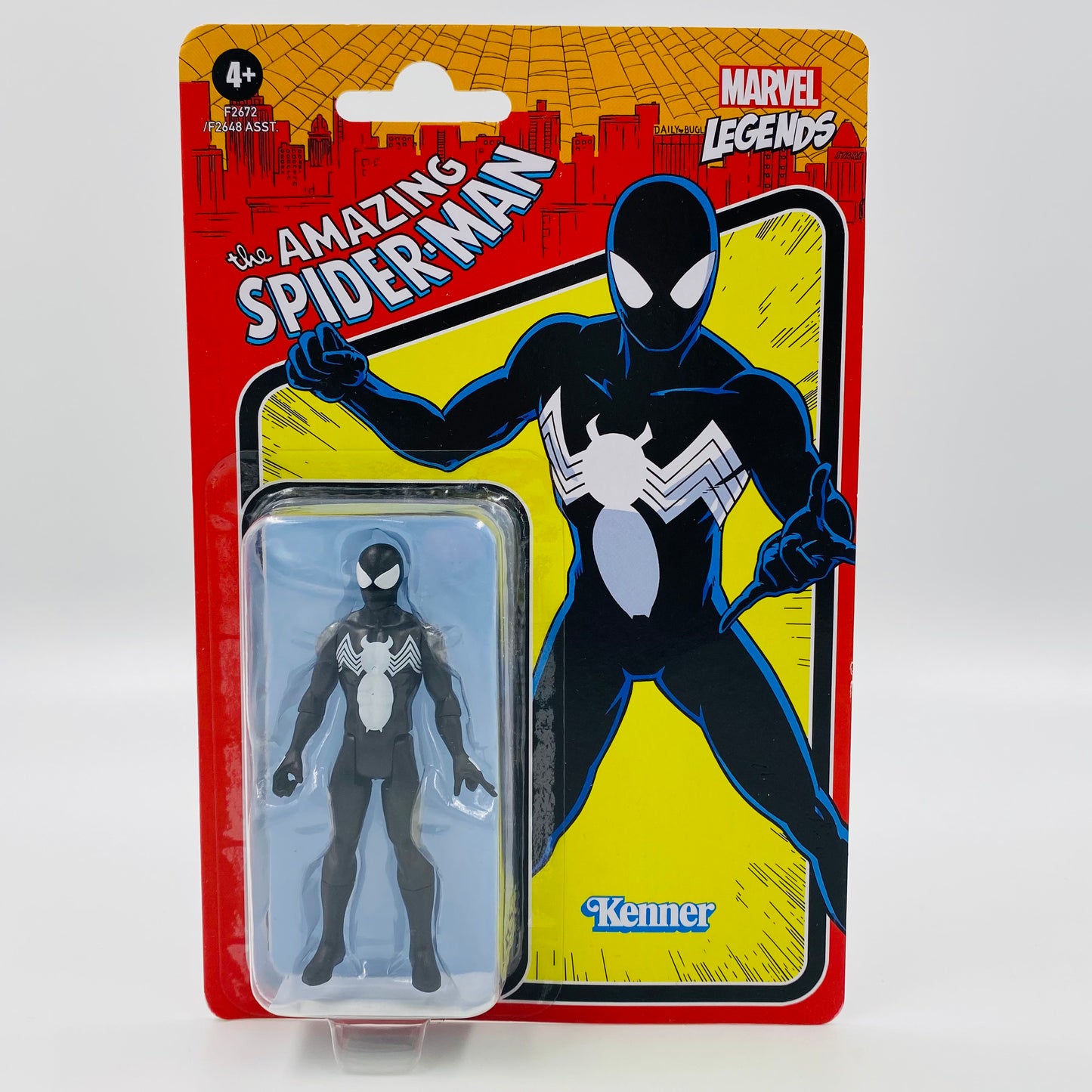 Marvel Legends Retro Symbiote Spider-Man carded 3.75” action figure (2021) Kenner (Hasbro)