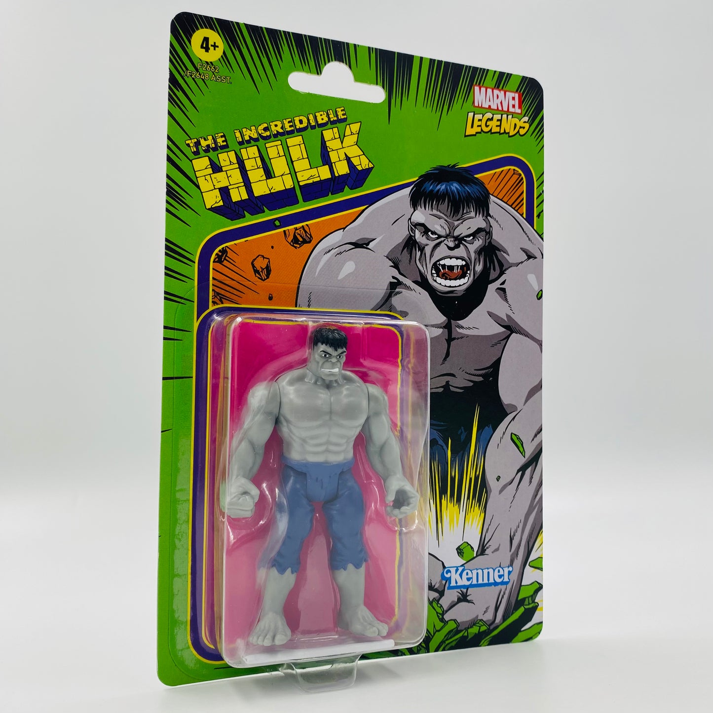 Marvel Legends Retro Gray Hulk carded 4” action figure (2021) Kenner (Hasbro)
