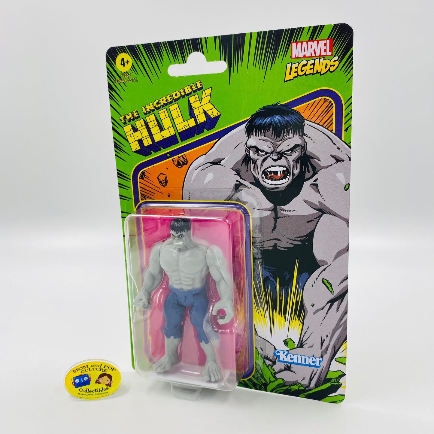 Marvel Legends Retro Gray Hulk carded 4” action figure (2021) Kenner (Hasbro)