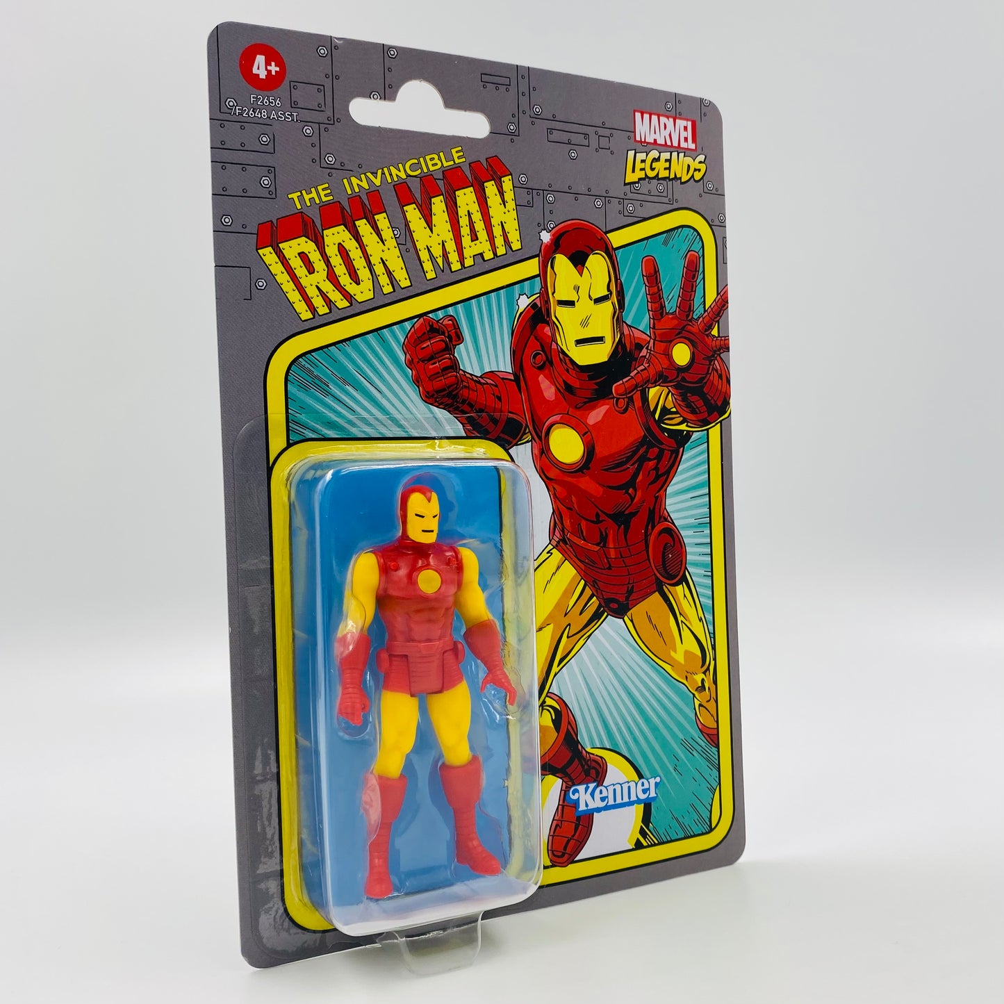 Marvel Legends Retro Iron Man carded 3.75” action figure (2021) Kenner (Hasbro)