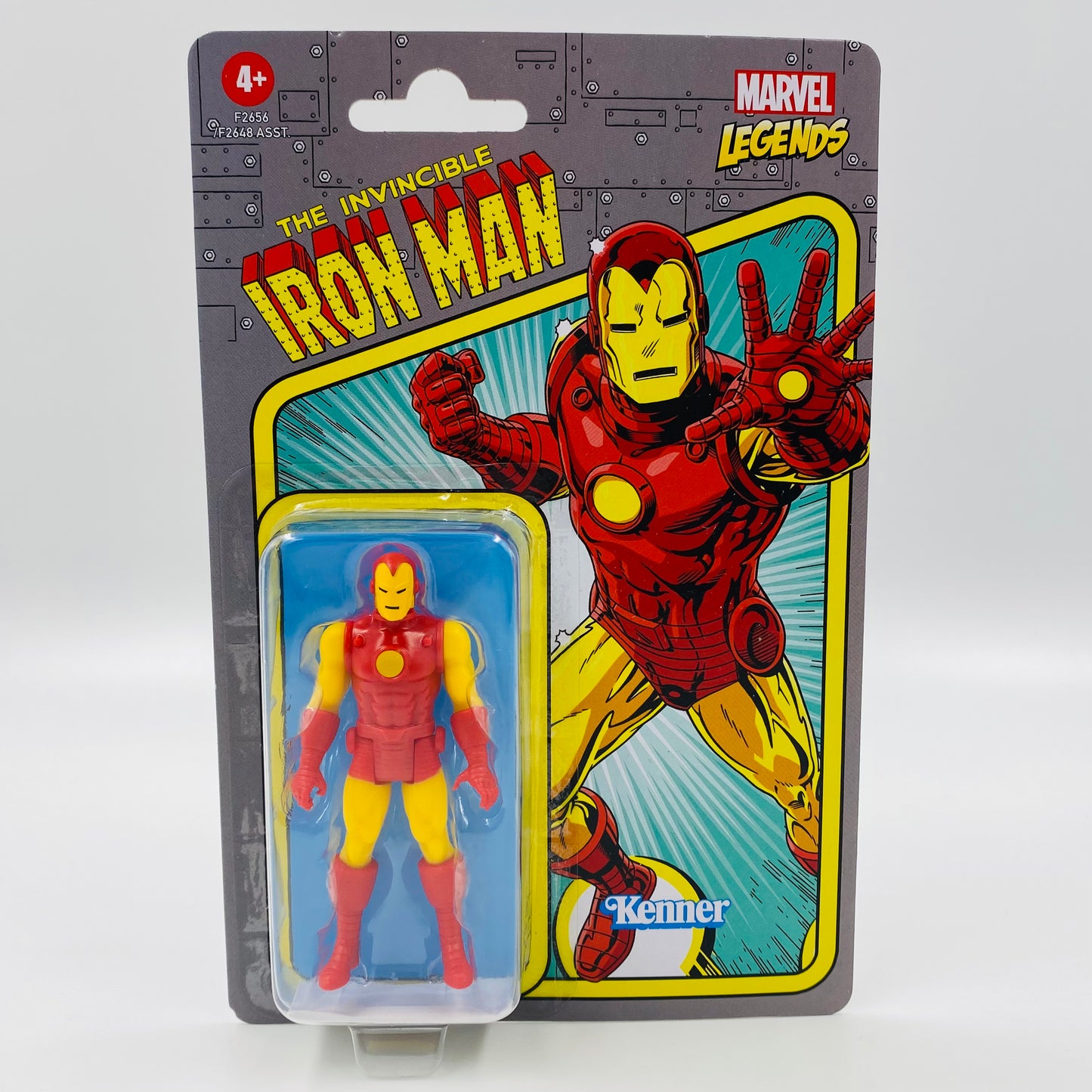 Marvel Legends Retro Iron Man carded 3.75” action figure (2021) Kenner (Hasbro)