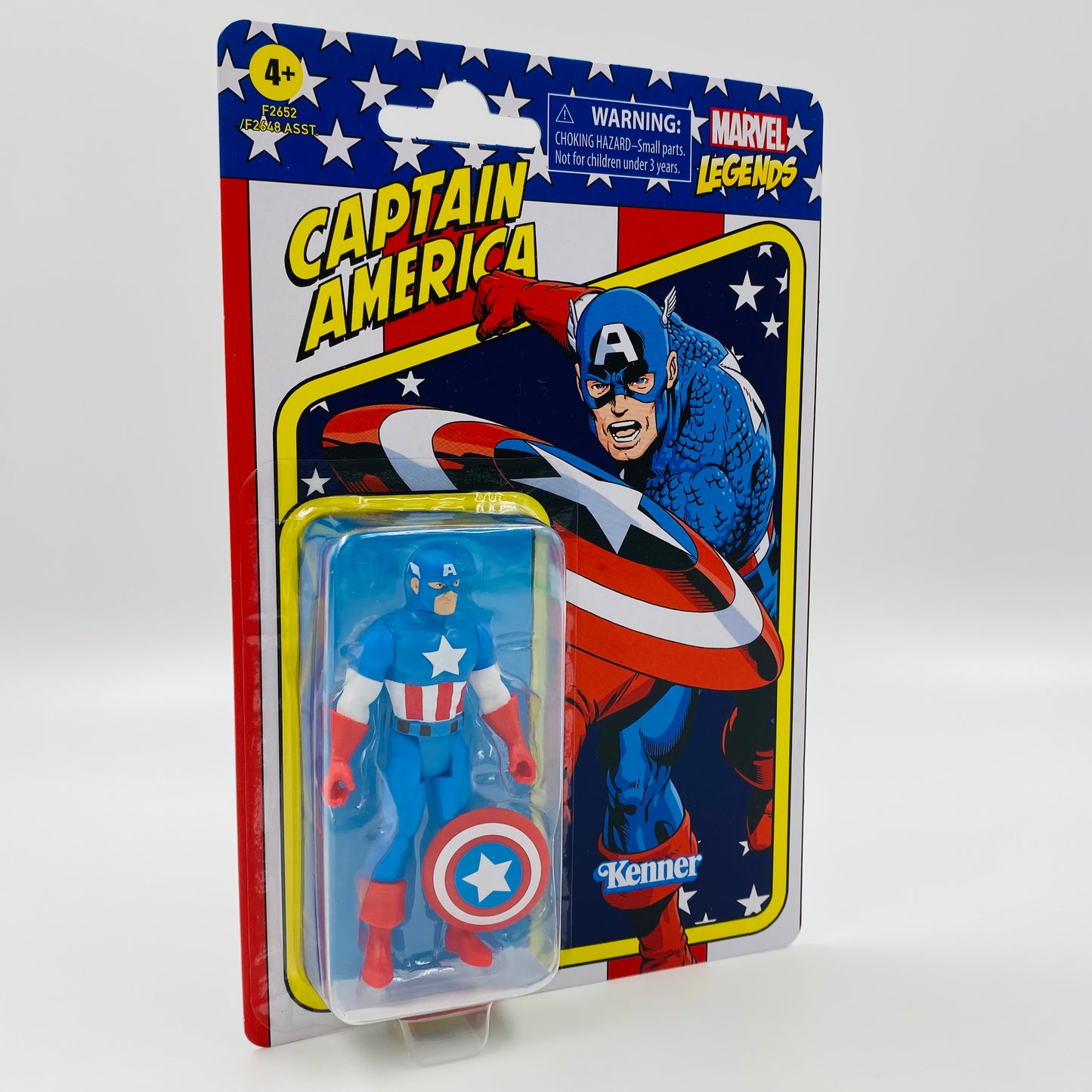 Marvel Legends Retro Captain America carded 3.75” action figure (2021) Kenner (Hasbro)
