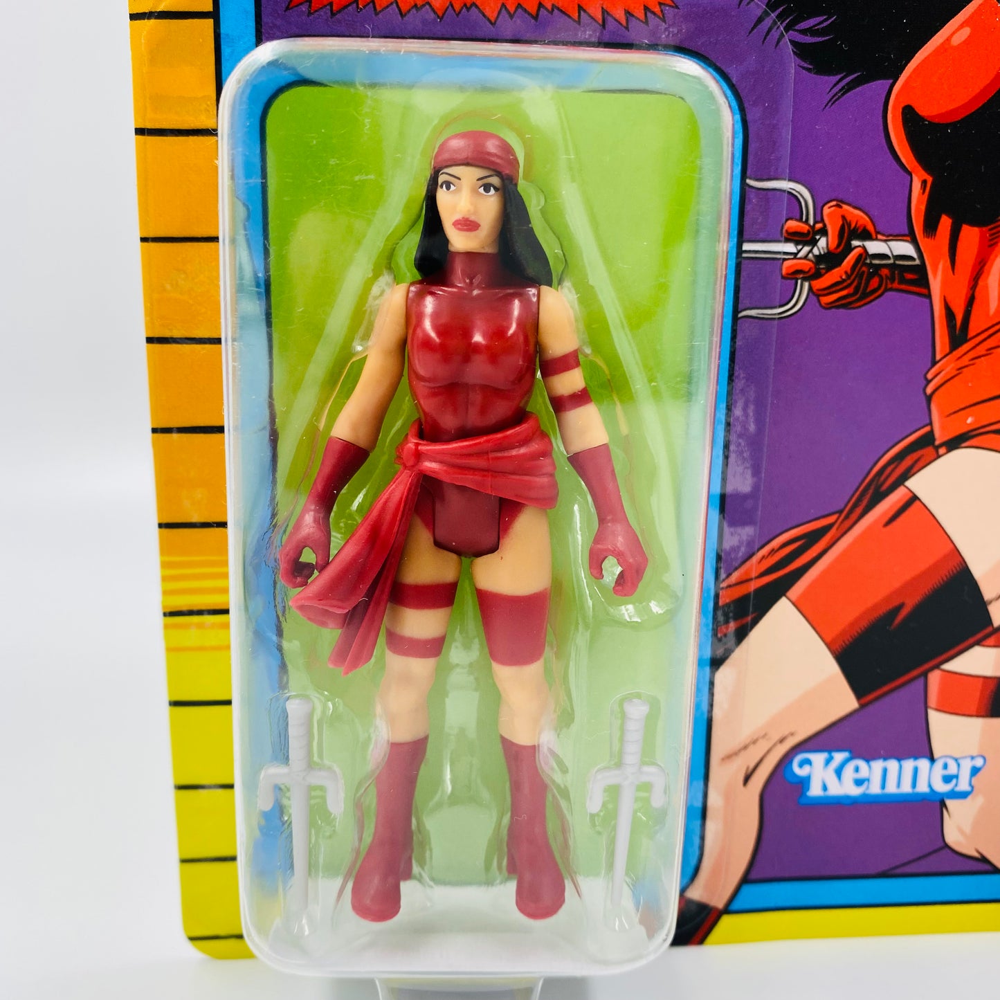 Marvel Legends Retro Elektra carded 3.75” action figure (2021) Kenner (Hasbro)