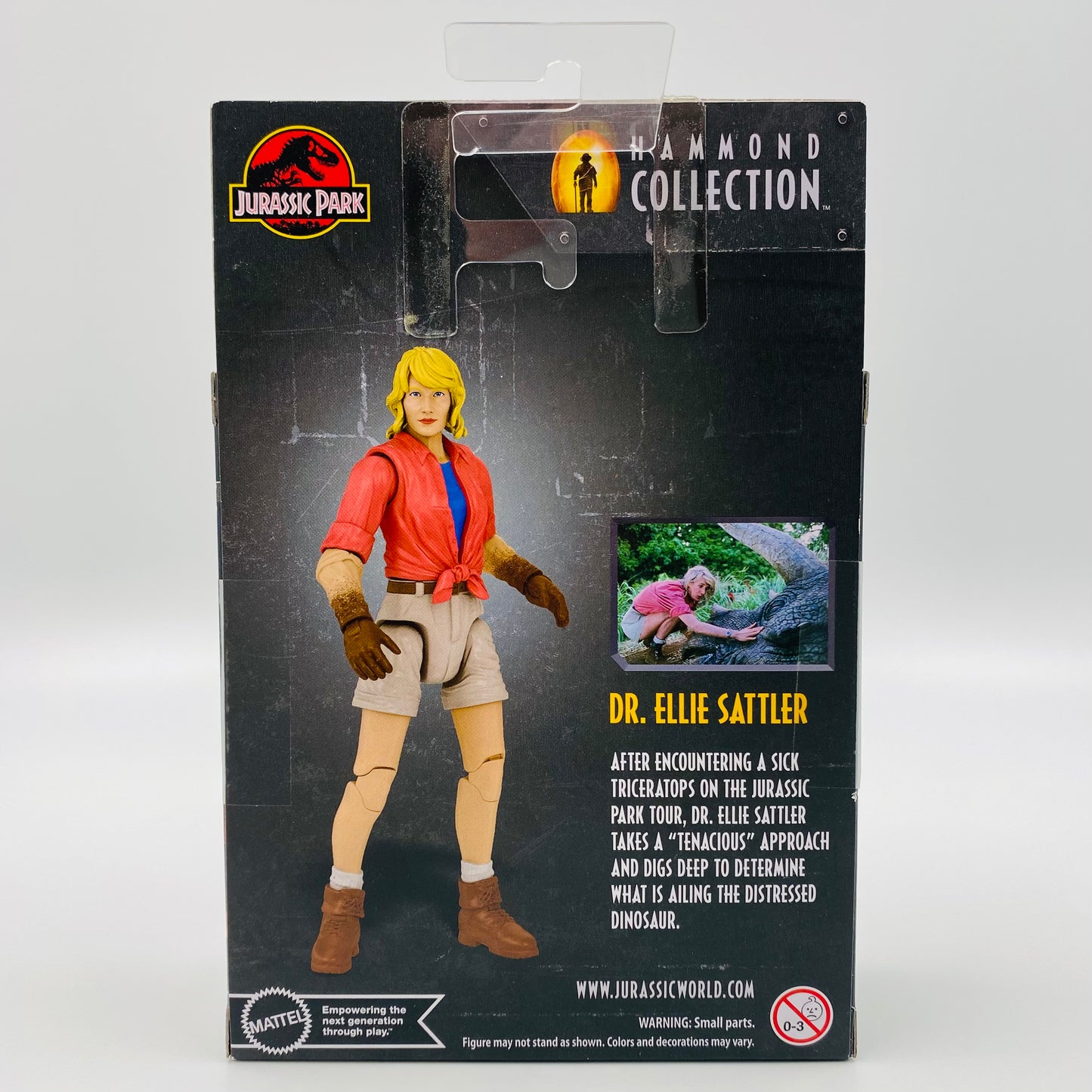 Jurassic World Hammond Collection Dr. Ellie Sattler boxed 3.75” action figure (2022) Mattel