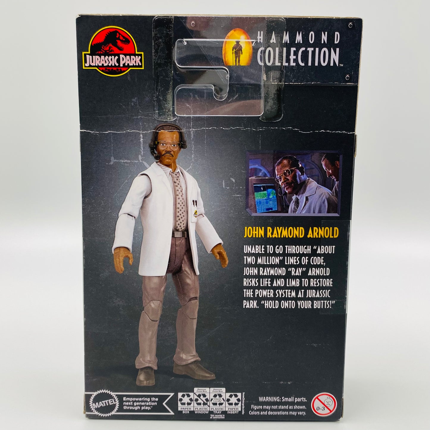 Jurassic World Hammond Collection John Raymond Arnold boxed 3.75” action figure (2022) Mattel