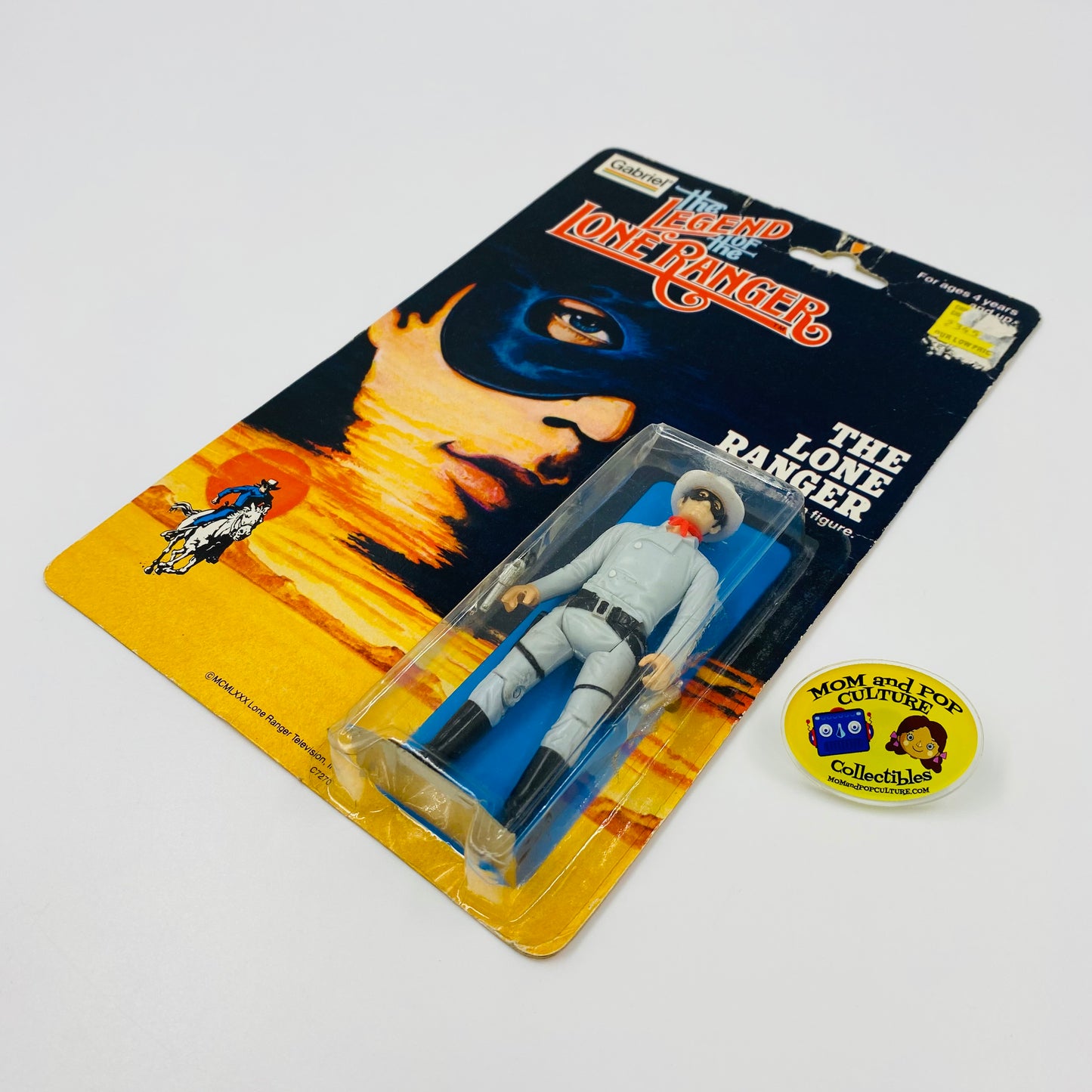 The Legend of the Lone Ranger Lone Ranger carded 3.75” poseable action figure (1980) Gabriel