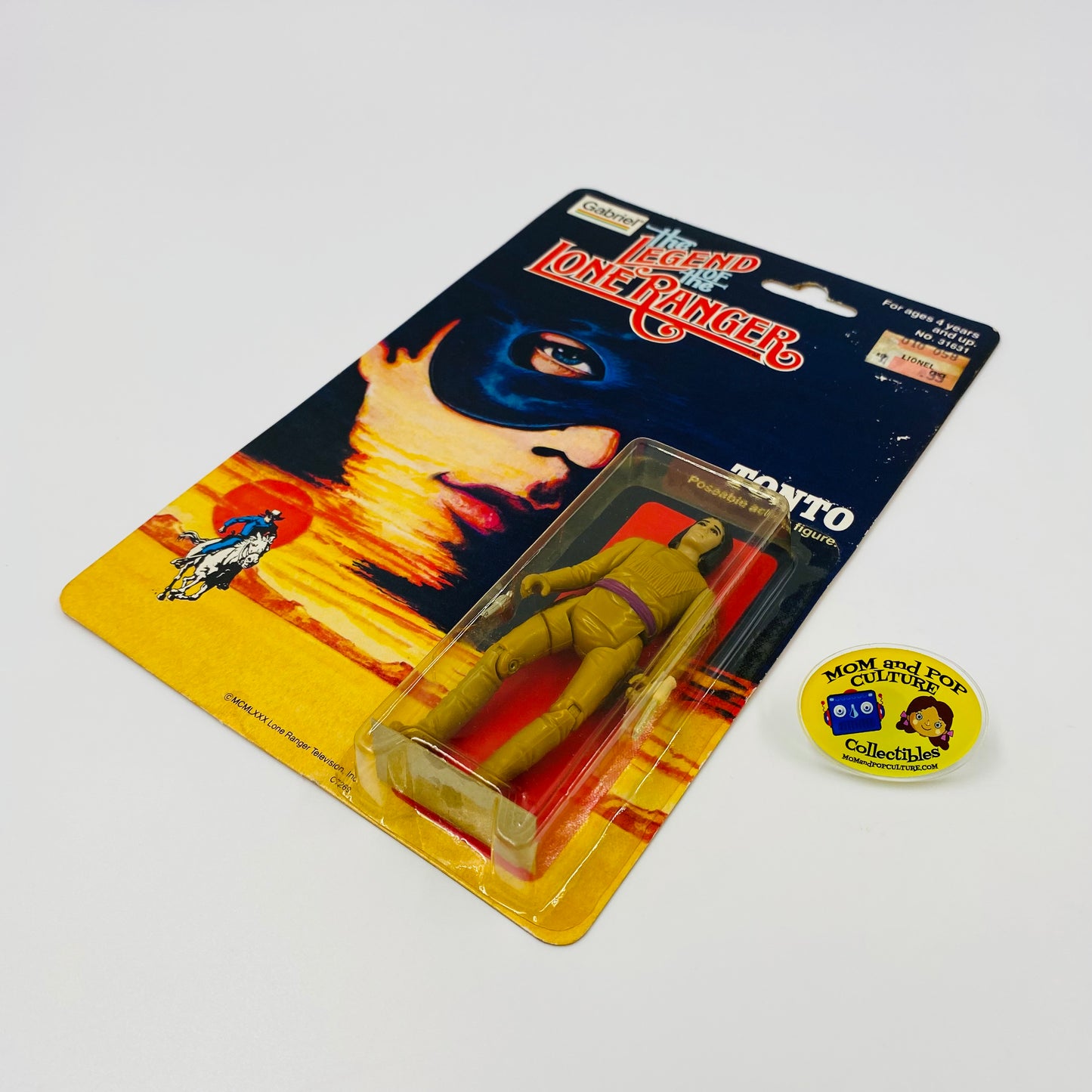 The Legend of the Lone Ranger Tonto carded 3.75” poseable action figure (1980) Gabriel