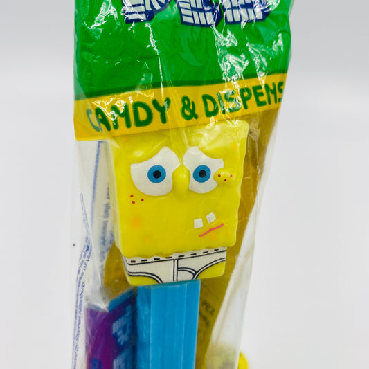 SpongeBob SquarePants (underwear) blue stem PEZ dispenser (2004) bagged 5.9 Slovenia green cello