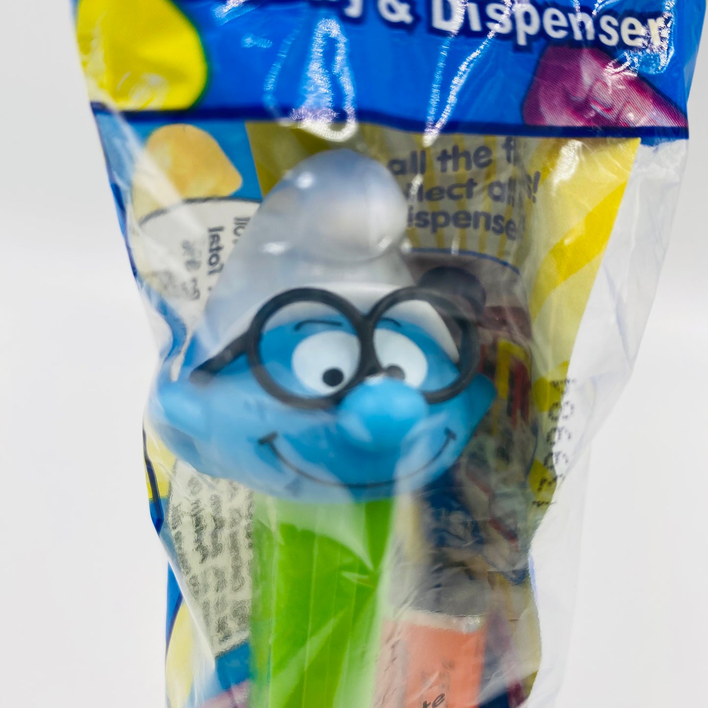 Smurfs Brainy Smurf PEZ dispenser (2017) bagged 7.5 China