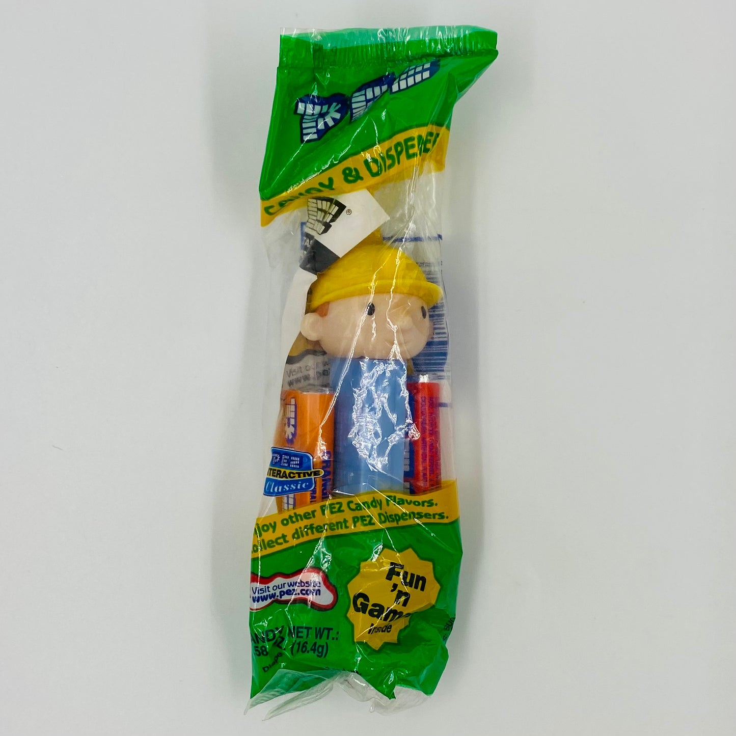 Bob the Builder Bob PEZ dispenser (2002) bagged 5.9 Slovenia green cello