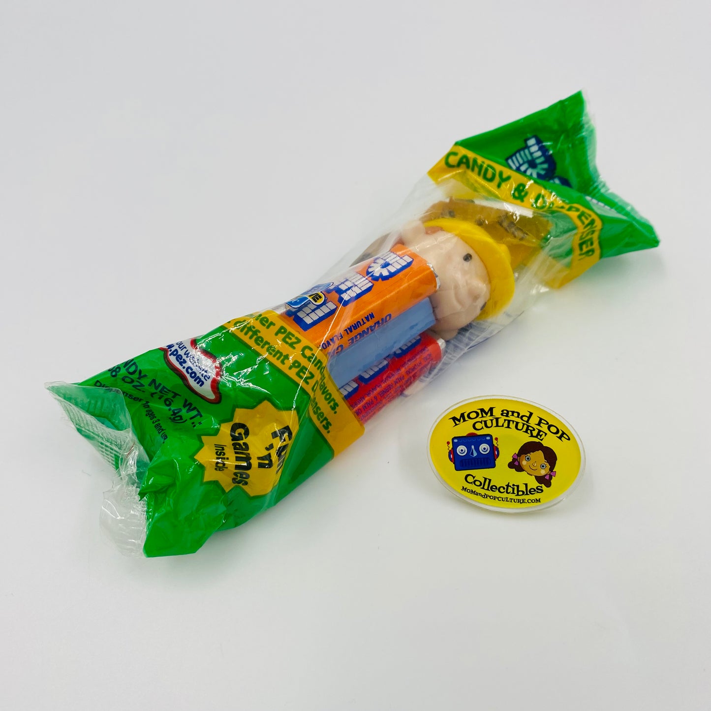 Bob the Builder Bob PEZ dispenser (2002) bagged 5.9 Slovenia green cello