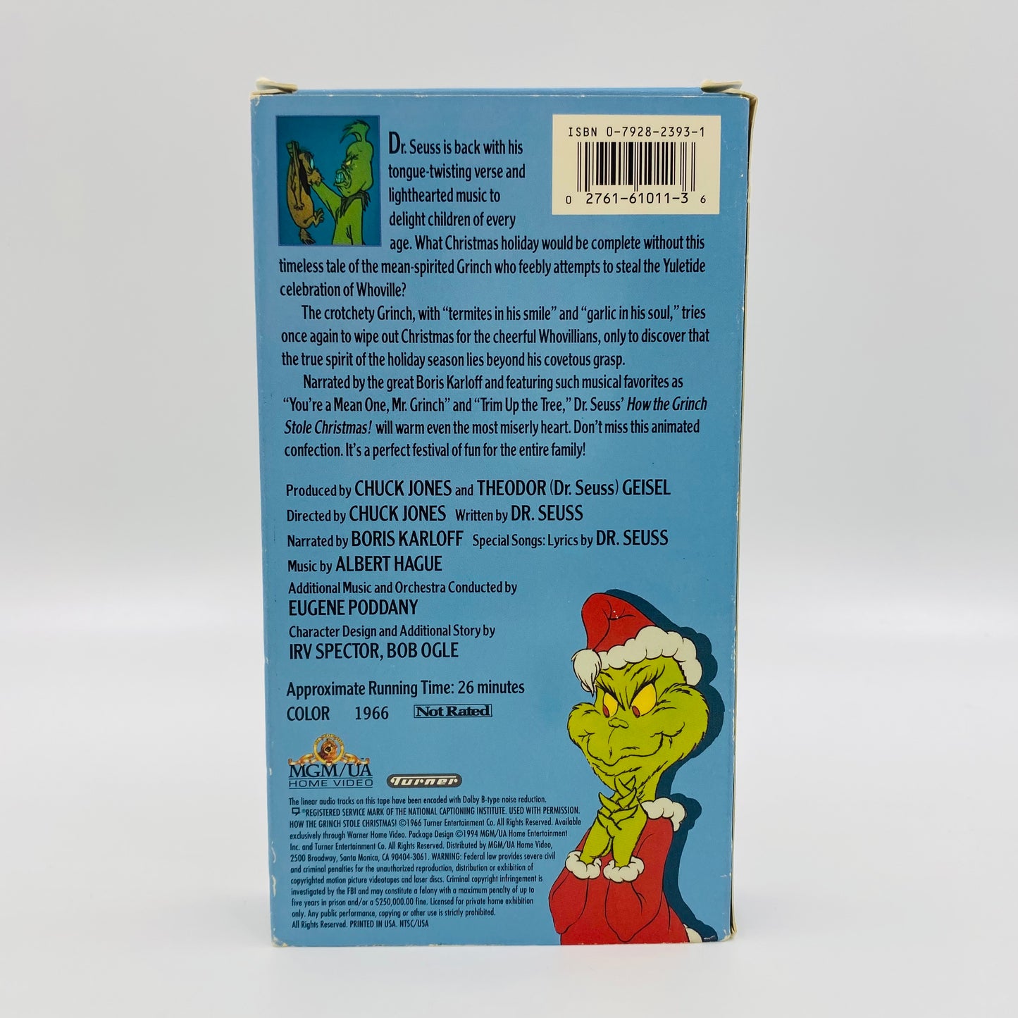How The Grinch Stole Christmas! VHS tape (1994) MGM/UA Home Video