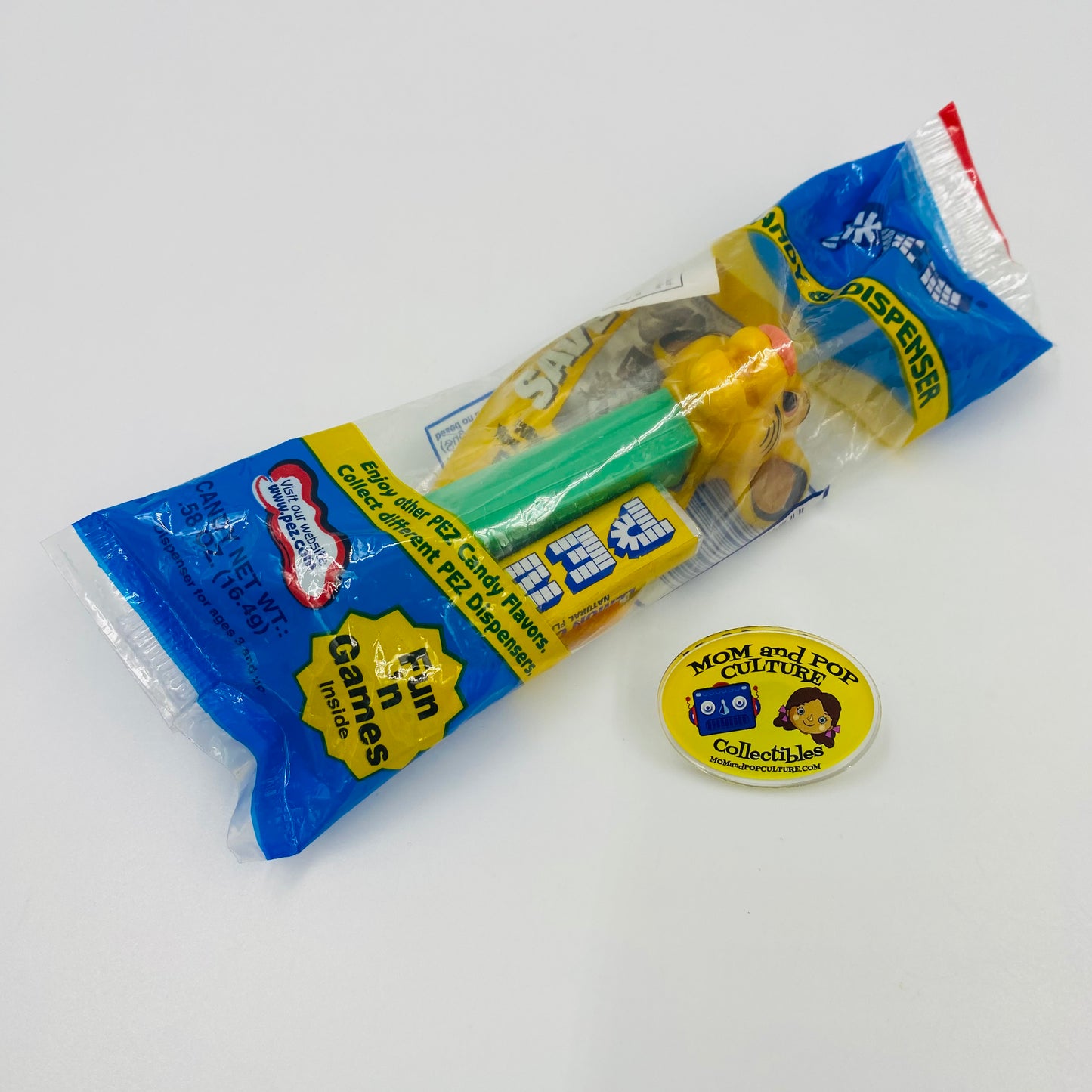 Lion King Simba PEZ dispenser (2004) bagged blue cello