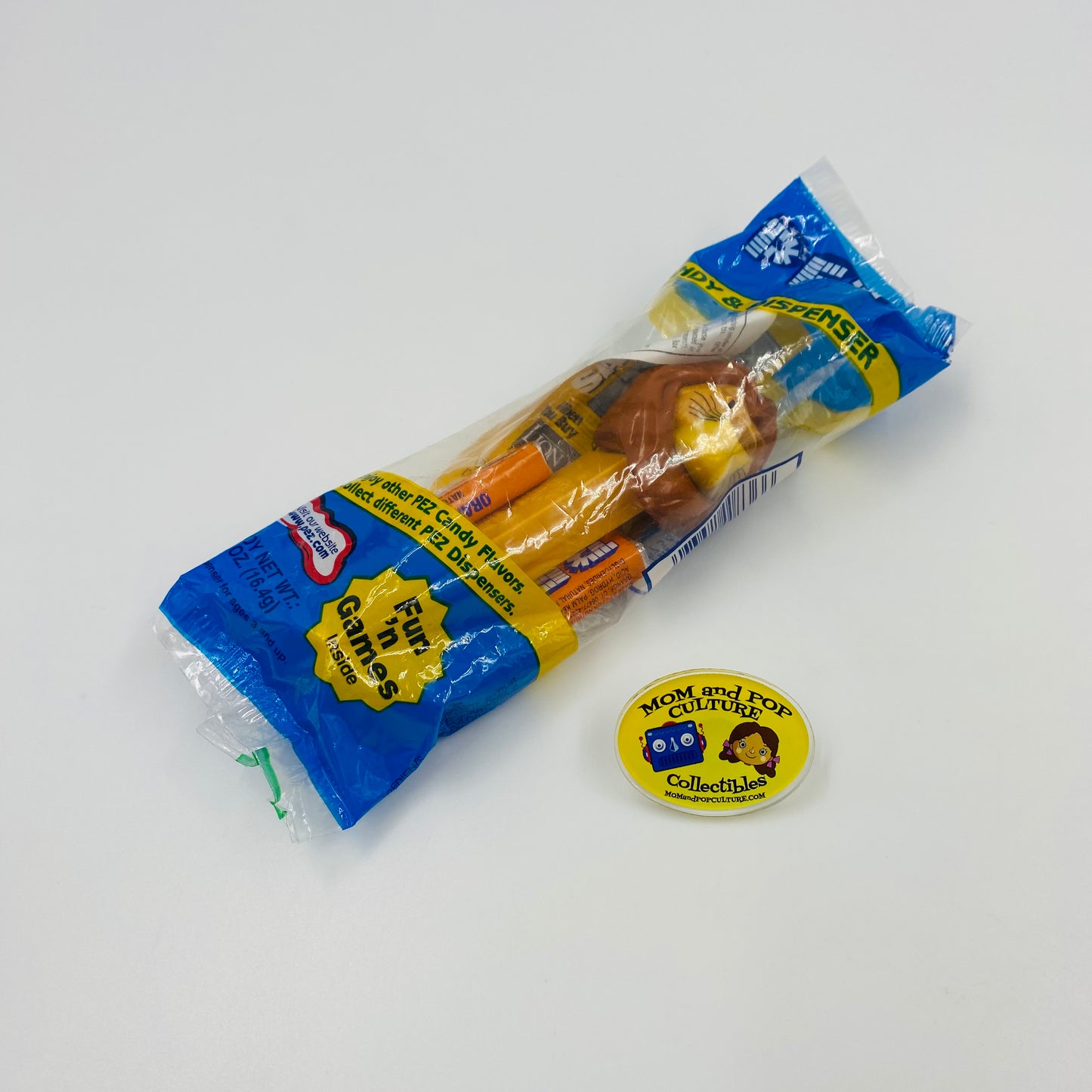 Lion King Mufasa PEZ dispenser (2004) bagged 4.9 Hungary blue cello