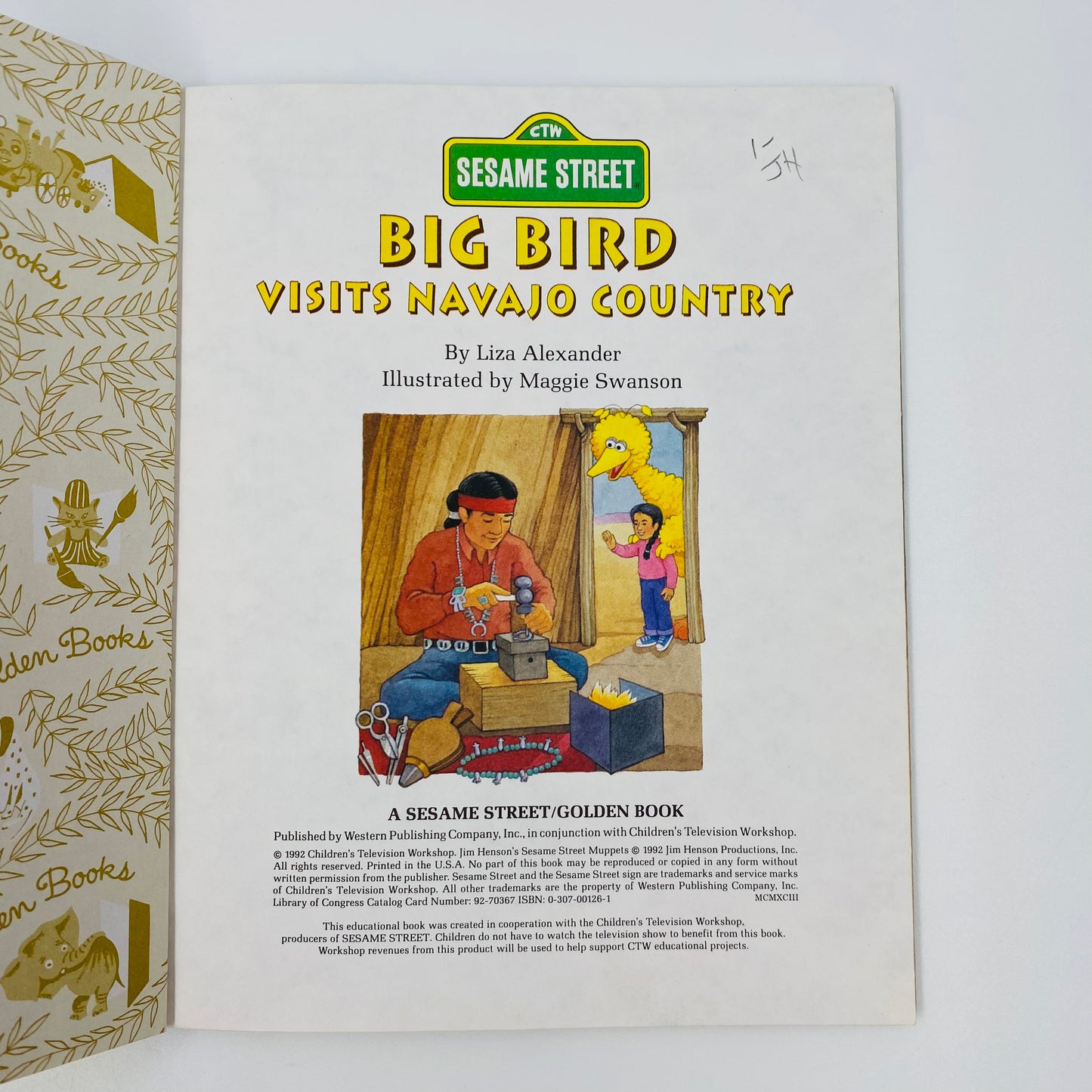 A Little Golden Book: Sesame Street Big Bird Visits Navajo Country (1993) Golden