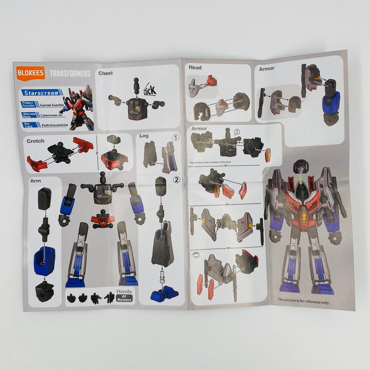 Transformers Galaxy Version 07 Starscream loose 4” action figure (2025) Blokees