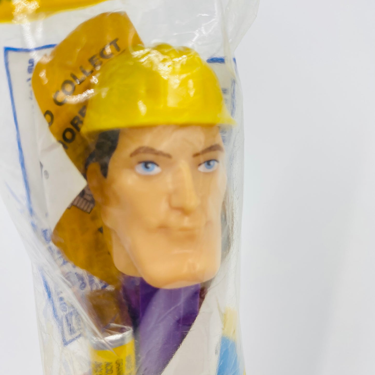Emergency Heroes Chris the Construction Worker PEZ dispenser (2003) bagged 5.9 Slovenia blue cello