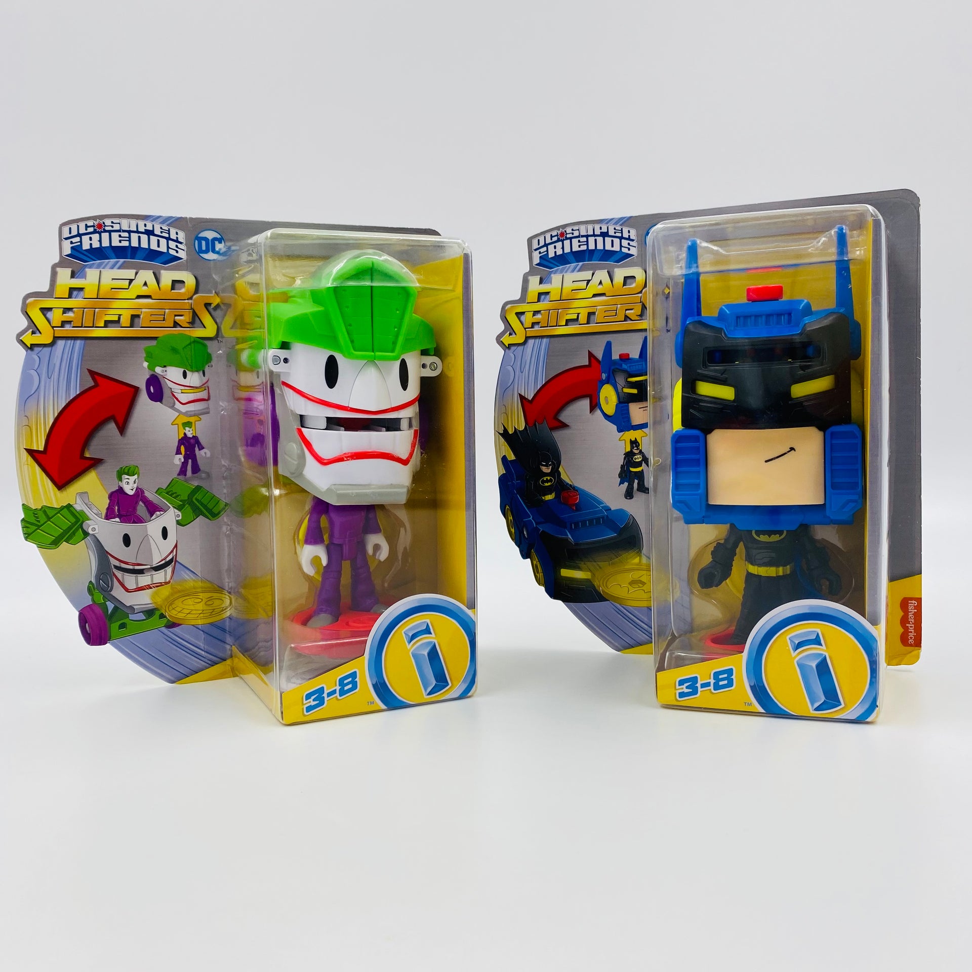 Imaginext DC Super Friends Head Shifters Batman & Joker carded