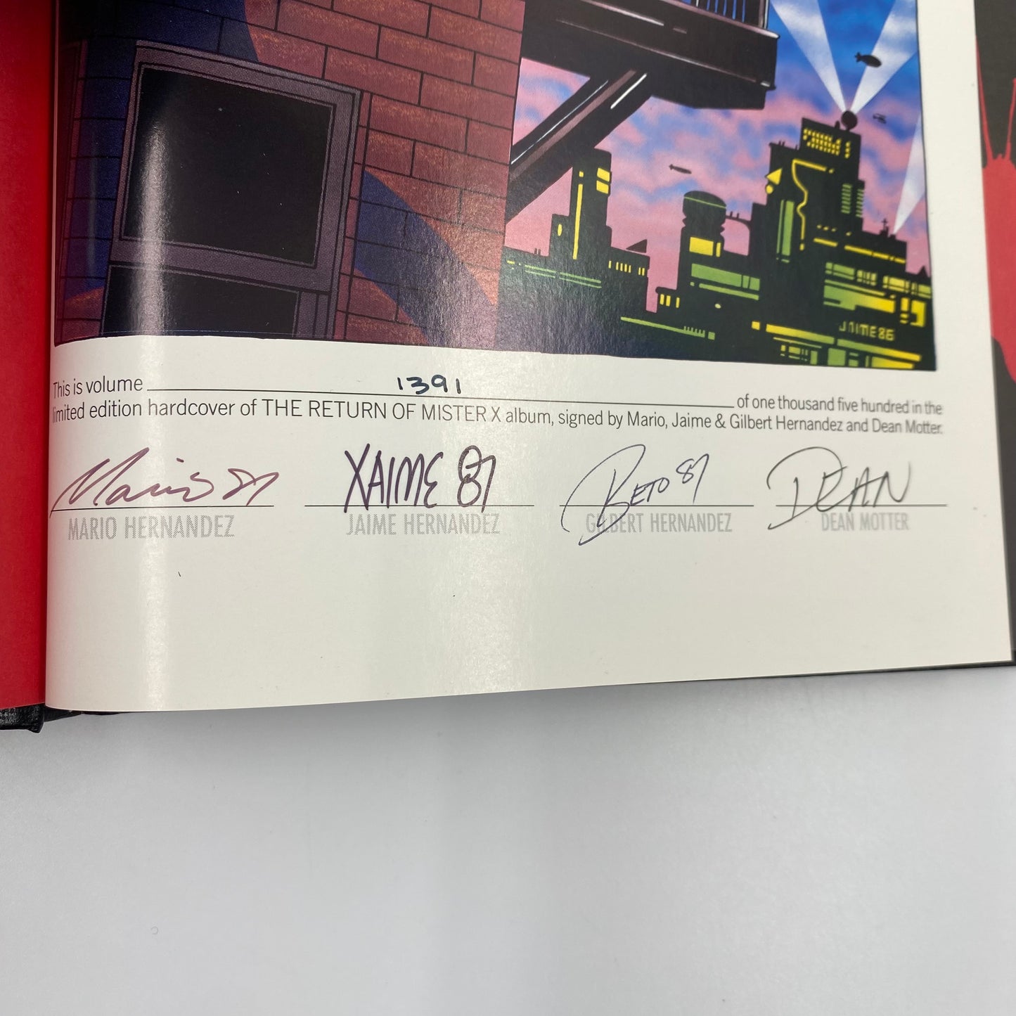 The Return of Mister X HC (1986) Graphitti SIGNED & NUMBERED