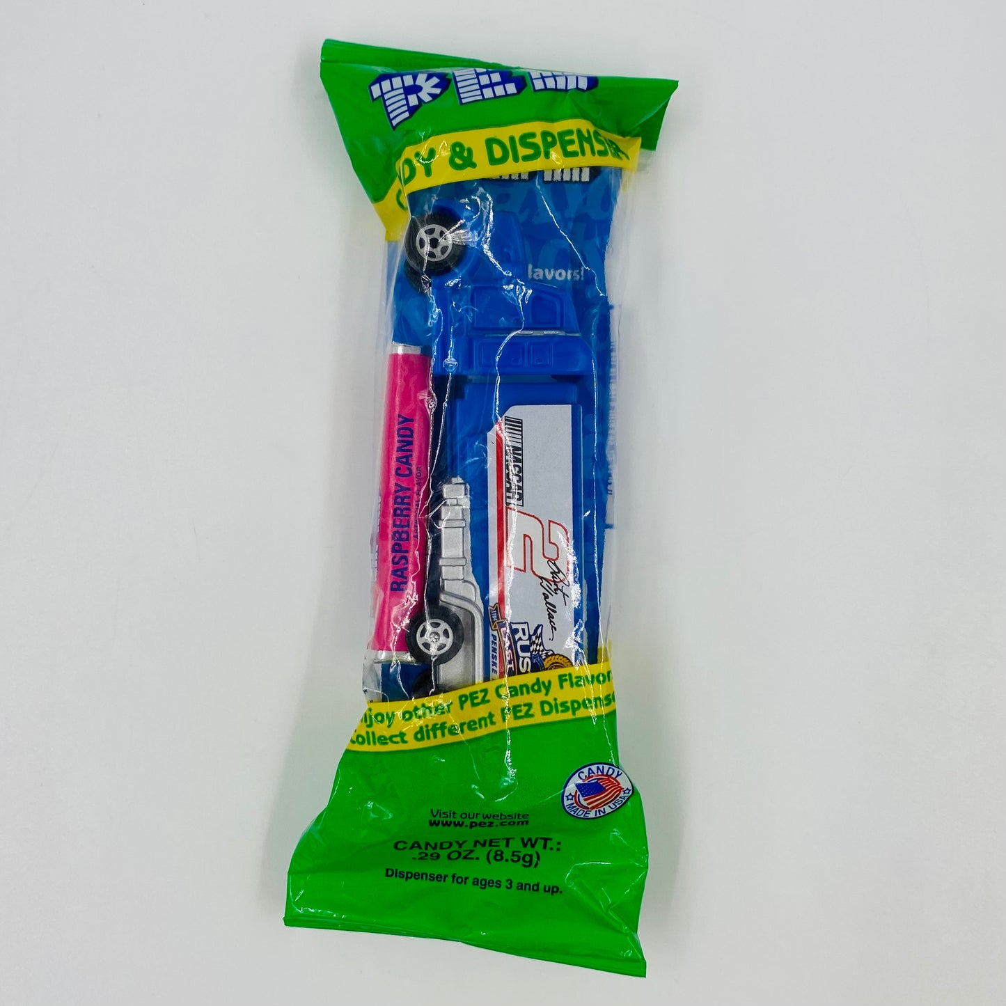 NASCAR Rusty Wallace Hauler PEZ dispenser (2007) bagged green cello